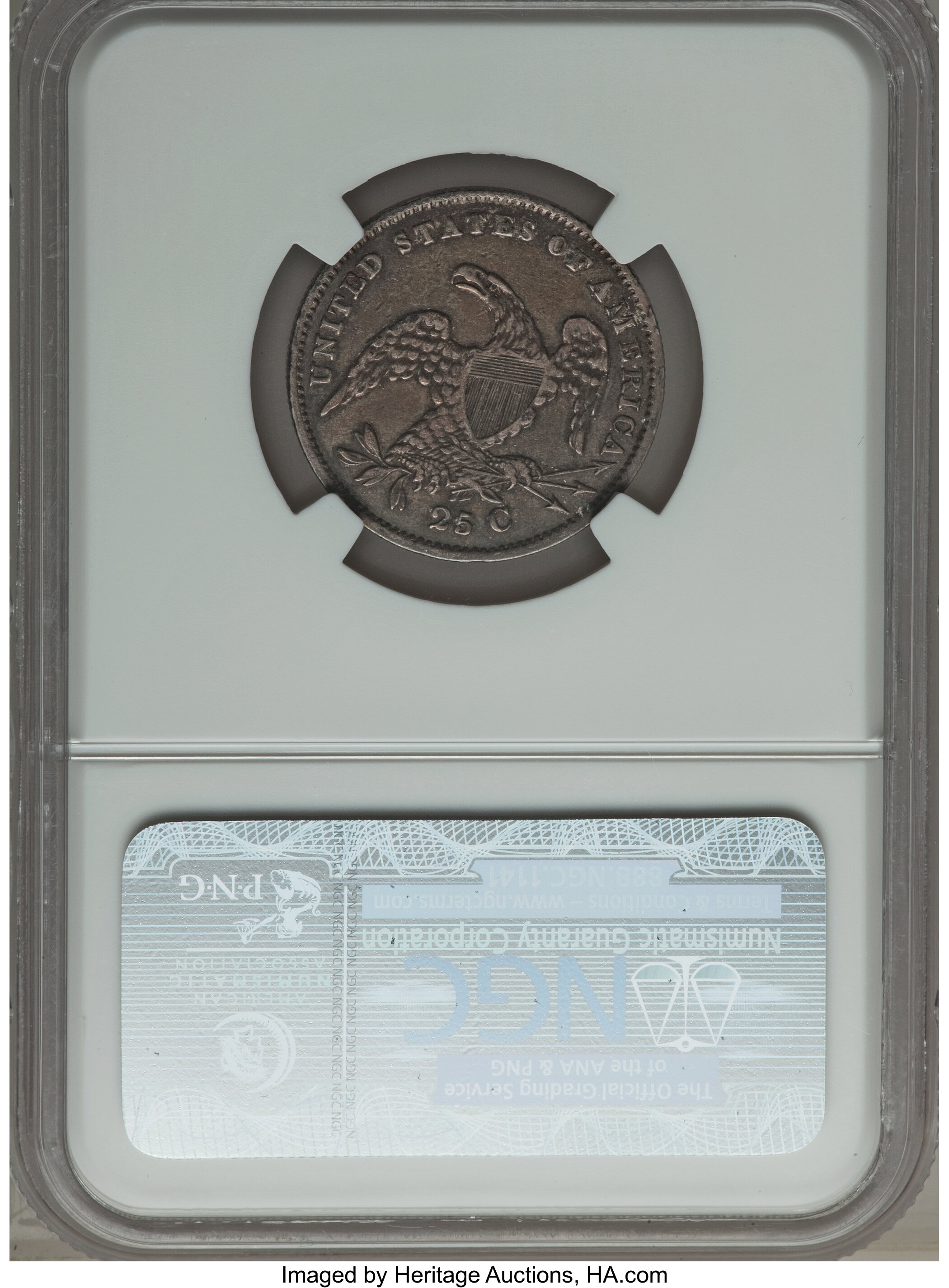 1835 25c B-7 VG10 CAC thumbnail 13