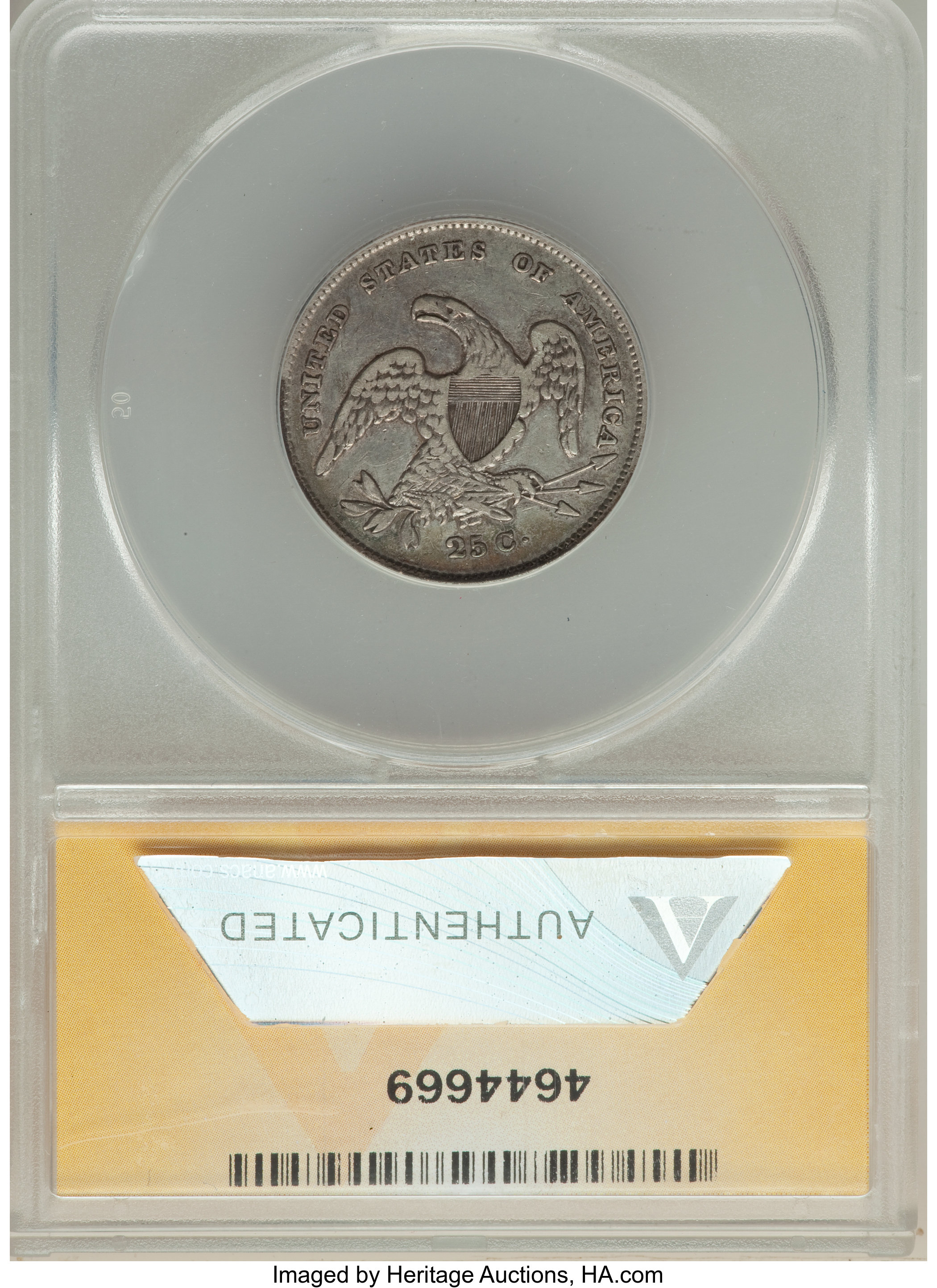 1831 25c Small Letters, B-4 VF30 CAC thumbnail 2