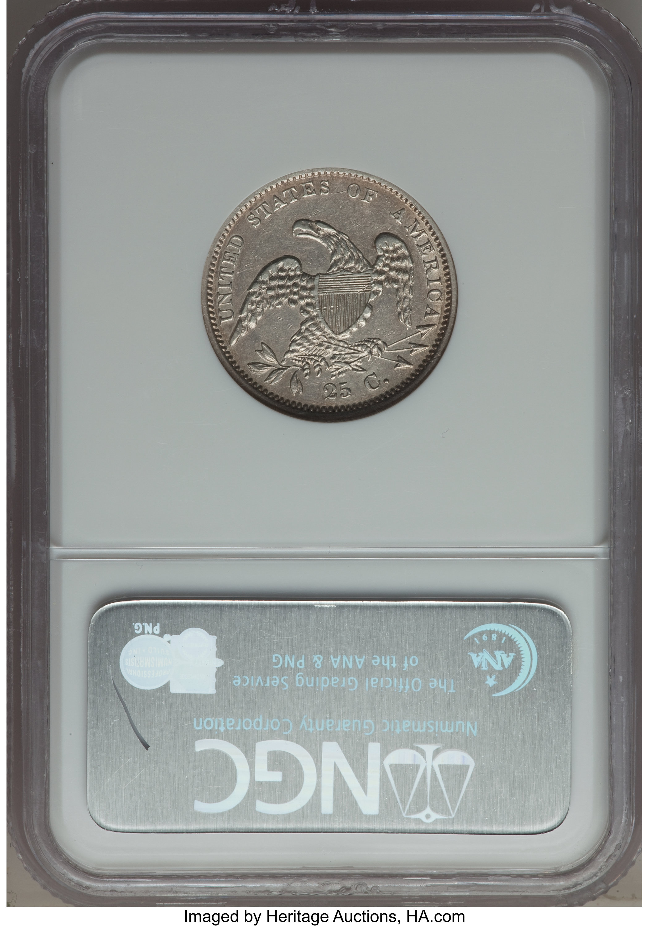1834 25c B-4 XF40 CAC thumbnail 15
