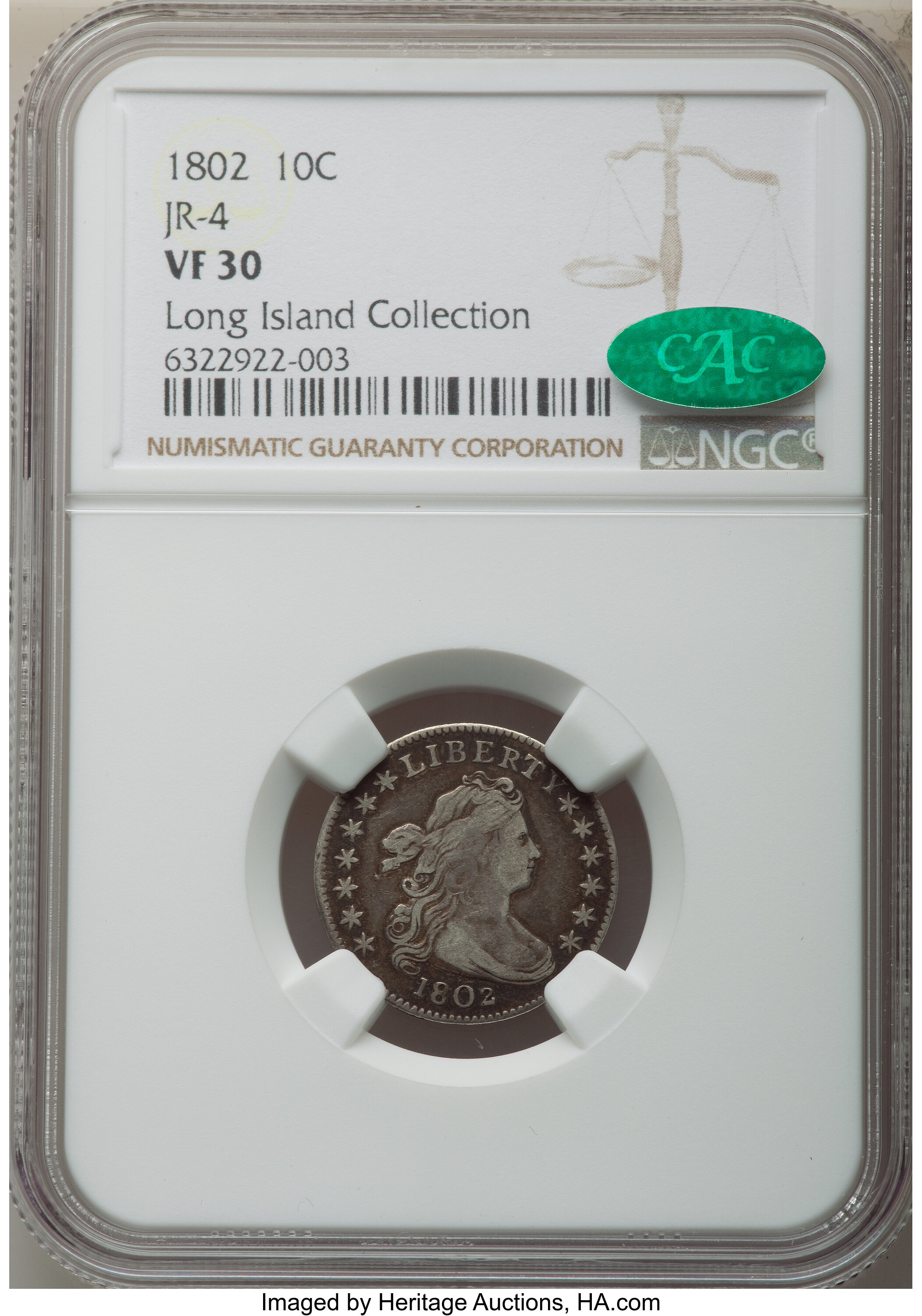 1802 10c VF30 thumbnail 4
