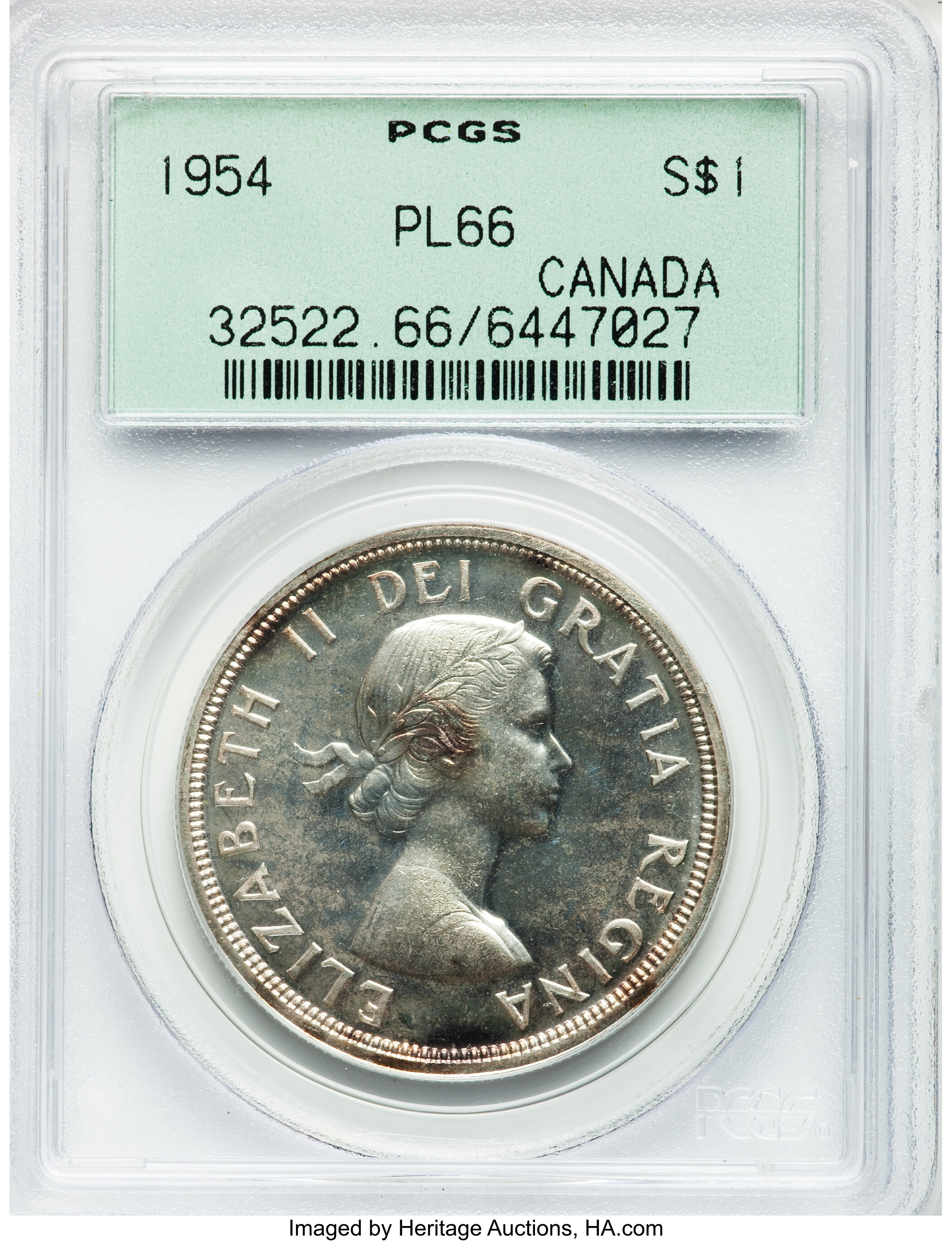 Canada: Elizabeth II Dollar 1954,...