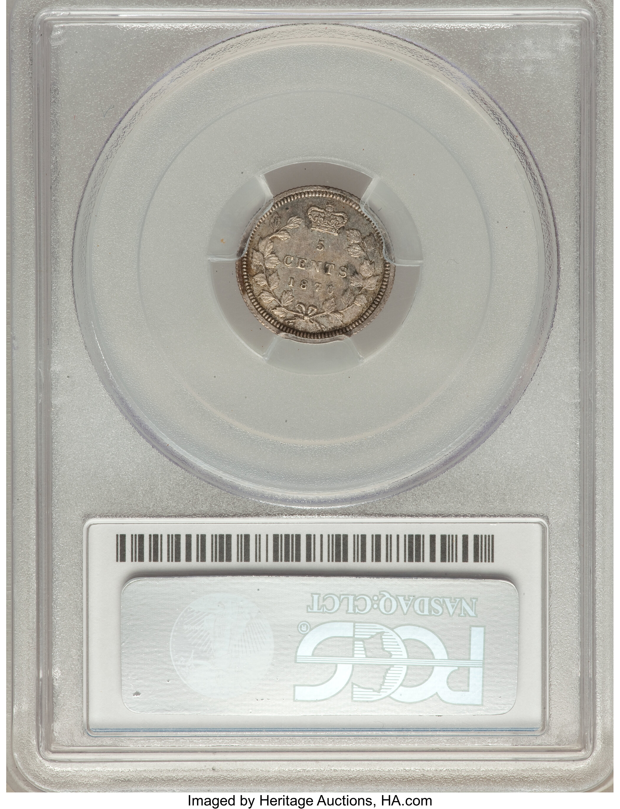 1870 5c Wide Rim, Narrow Date, Straight 7 VG10 thumbnail 10