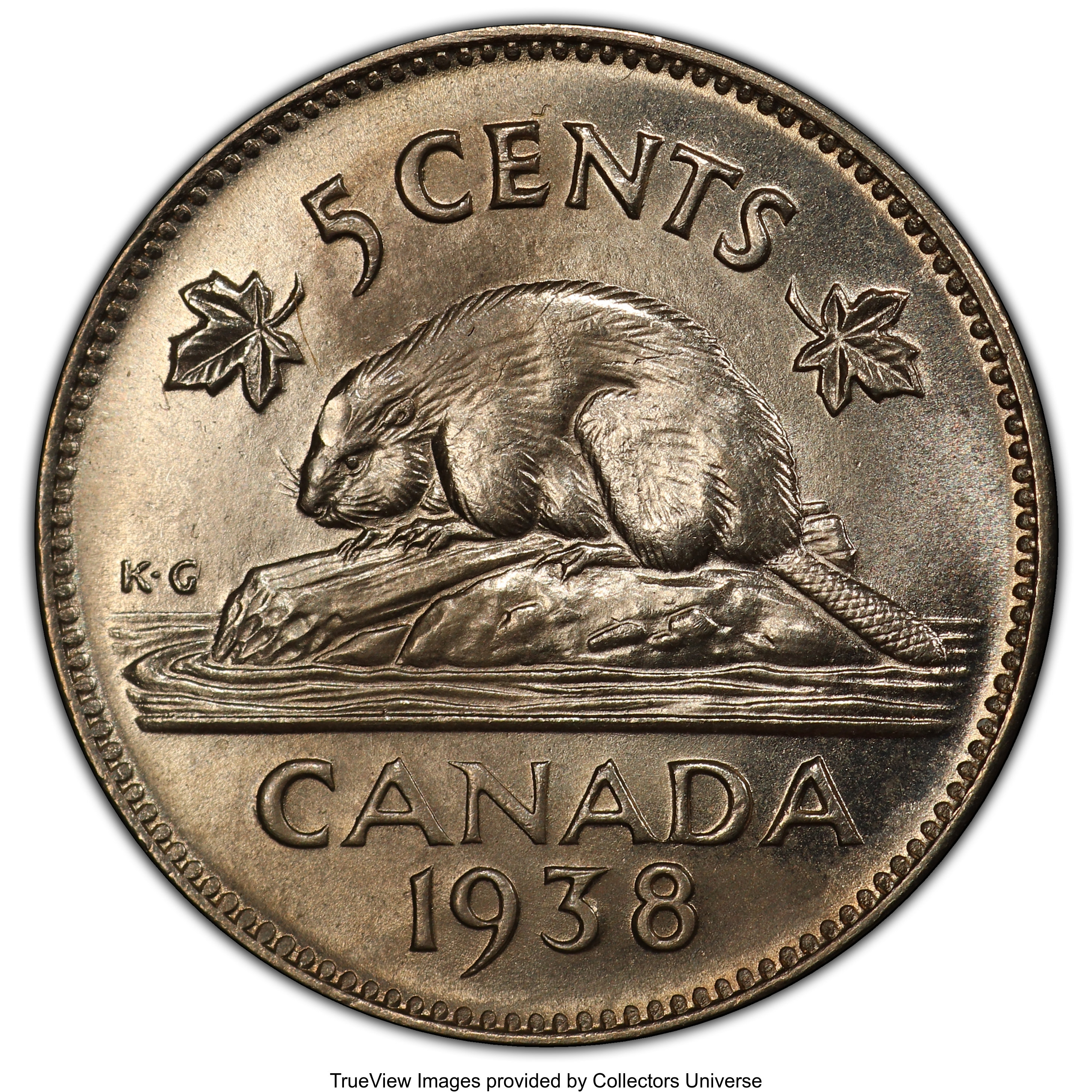 1938 5c Beaver XF40 thumbnail 6