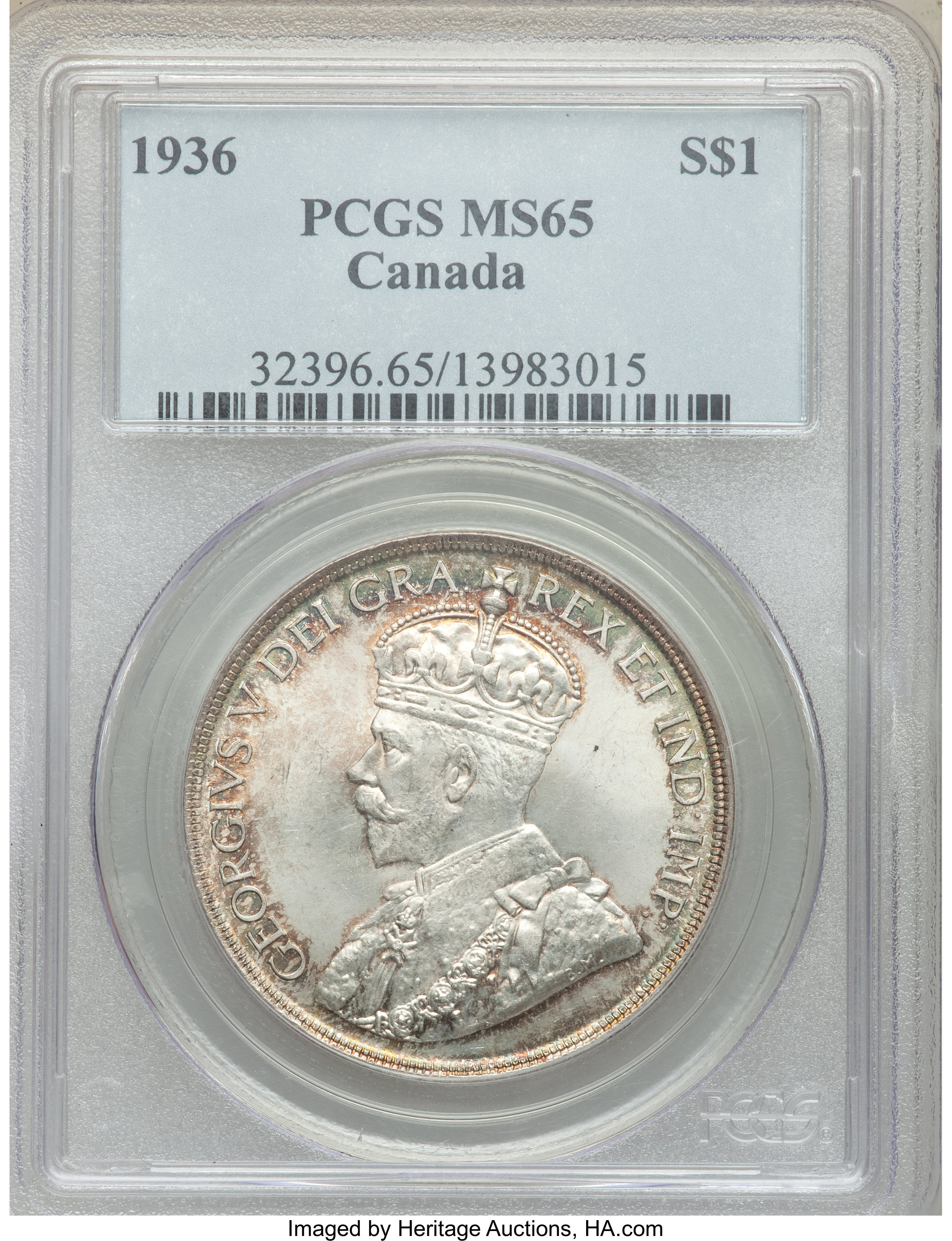 Canada: George V Dollar 1936 MS65 PCGS,...