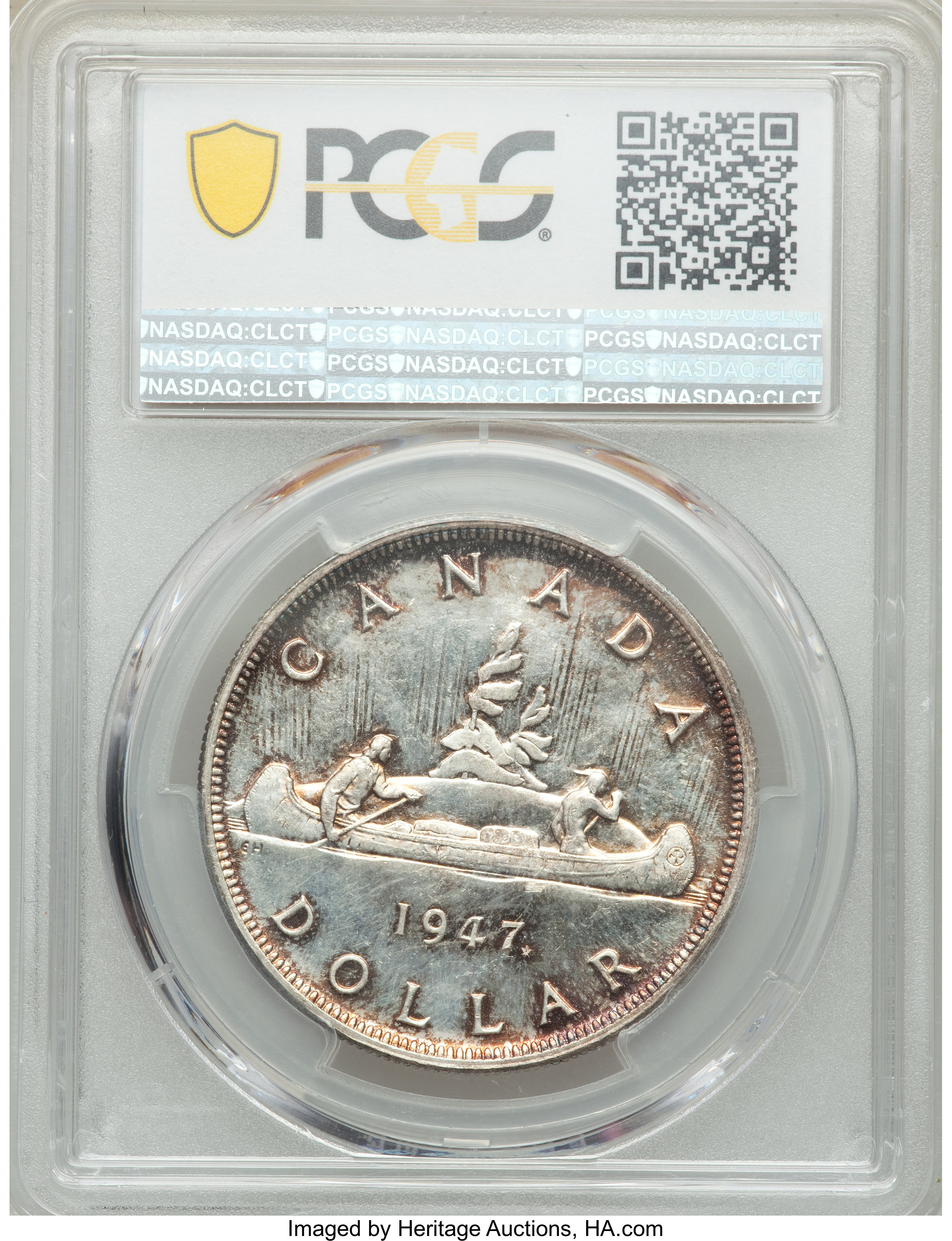 1947 S$1 Maple Leaf MS (KM-37) XF40 thumbnail 24