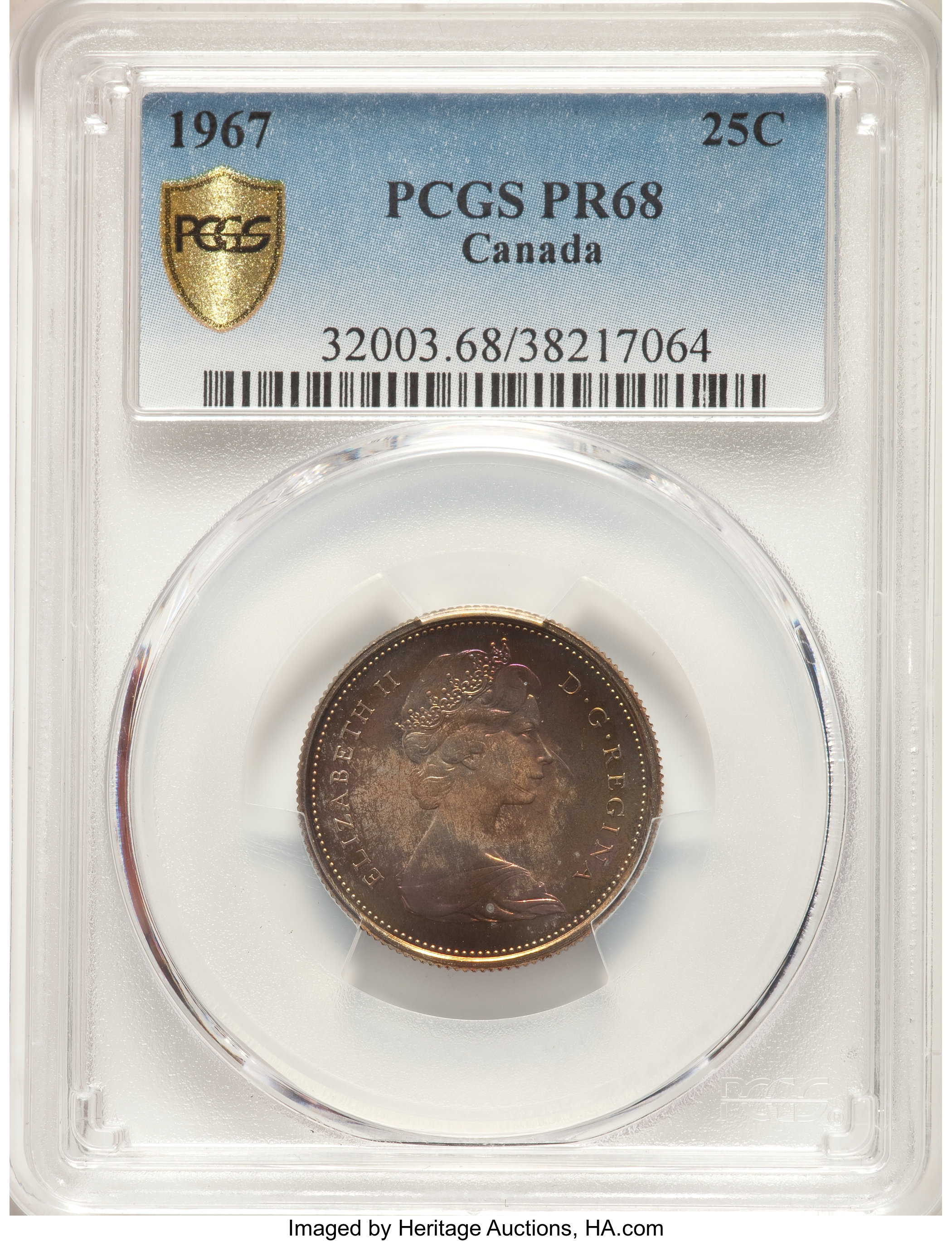 1867-1967 25c 80% Silver, Bobcat PR61 thumbnail 6
