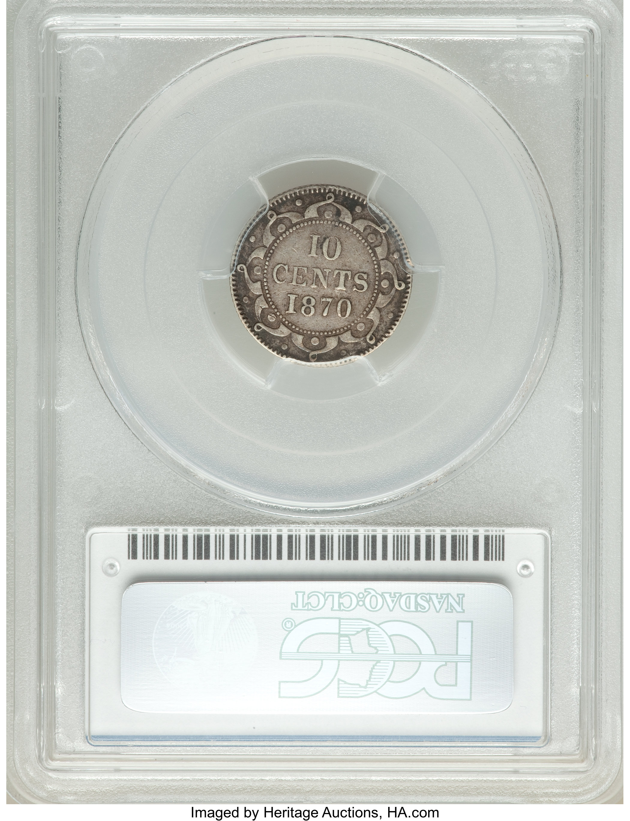 1870 10c Newfoundland, Reeded Edge AU58 thumbnail 5