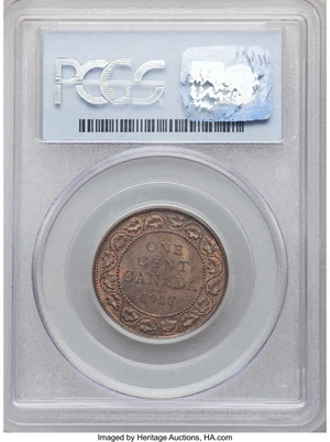 image for: Canada: George V Cent 1917 MS66 Red and Brown PCGS,...