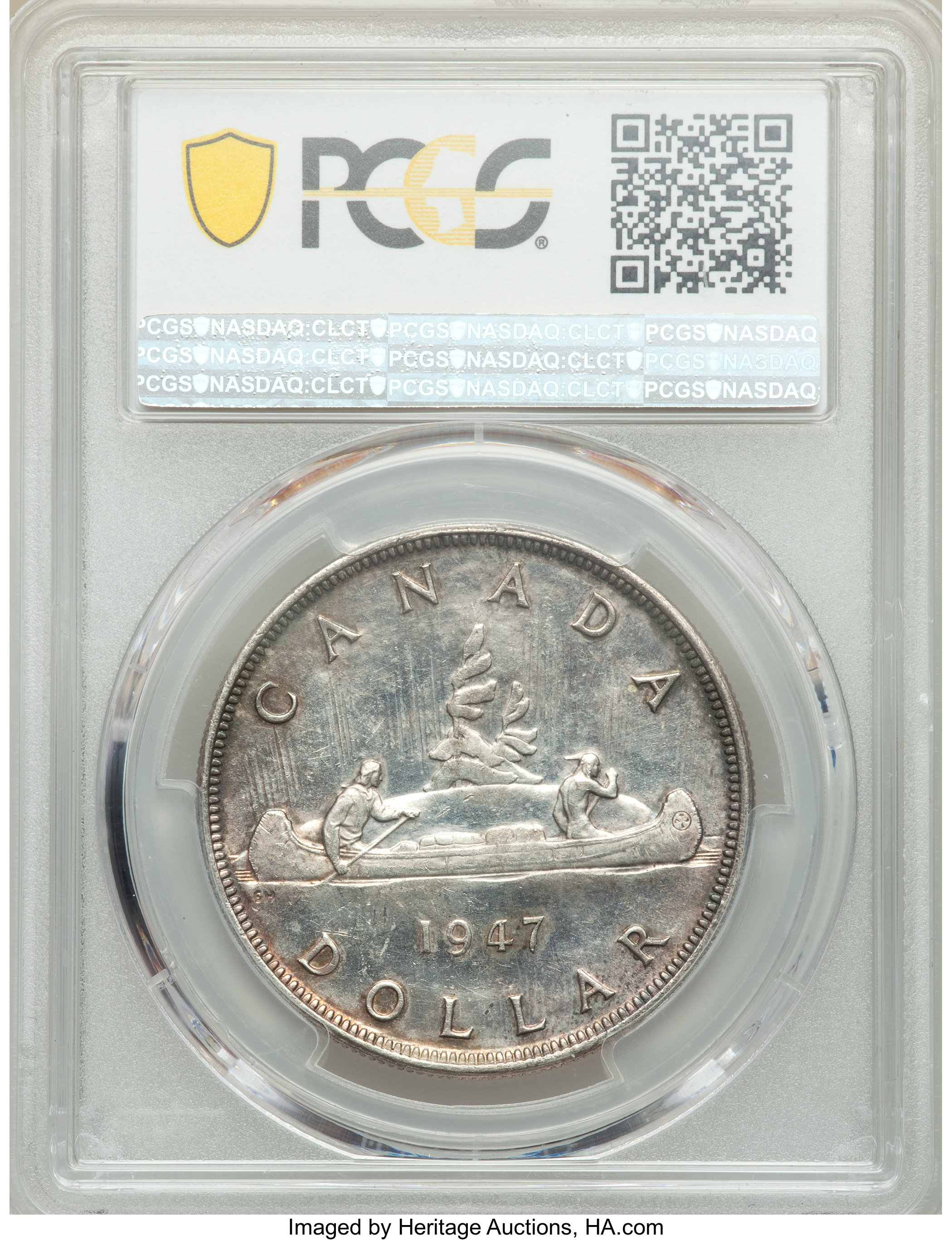 1947 S$1 Pointed 7  MS (KM-37) XF40 thumbnail 20