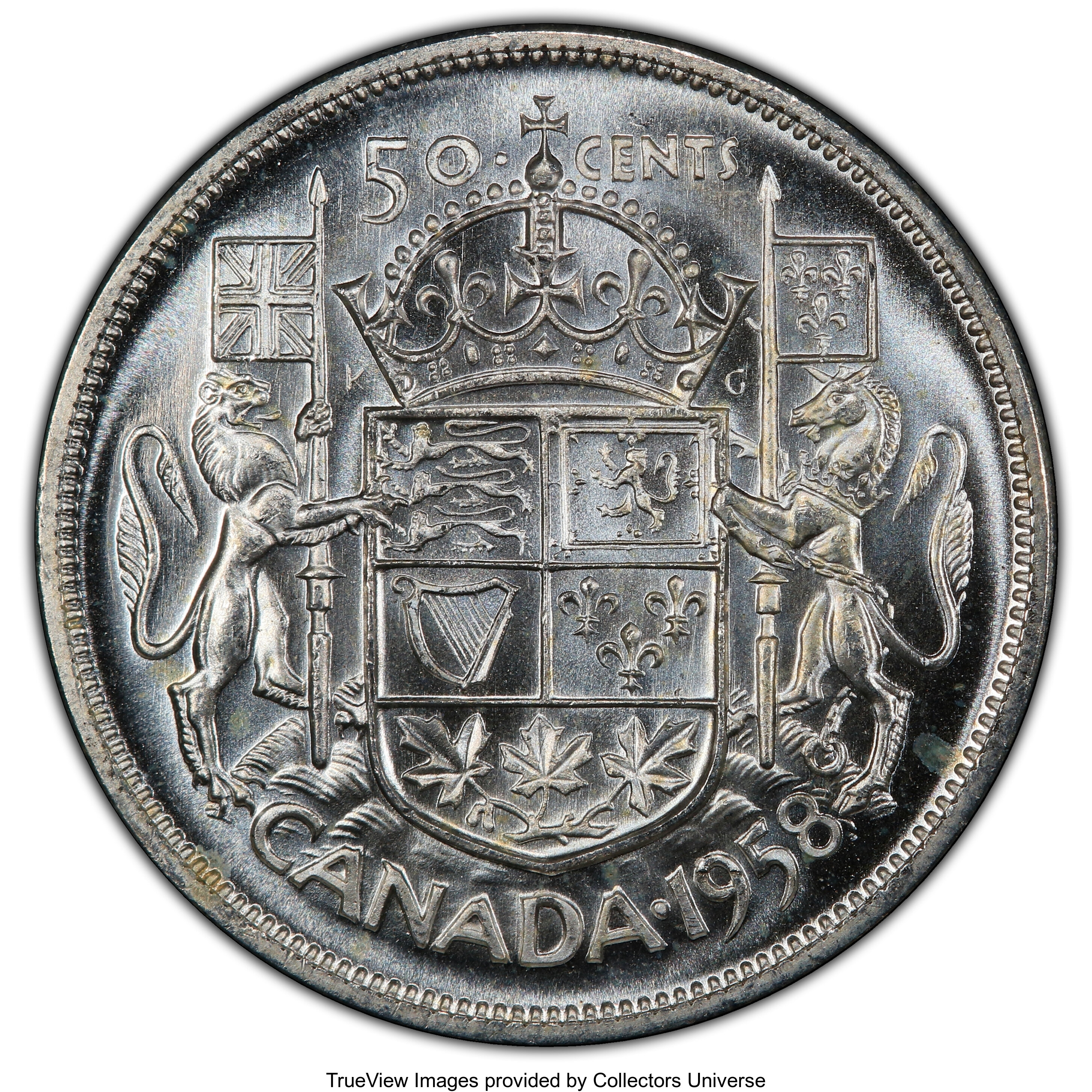 Elizabeth II 50c Silver, 1953-1967 [Type] VF35 thumbnail 18