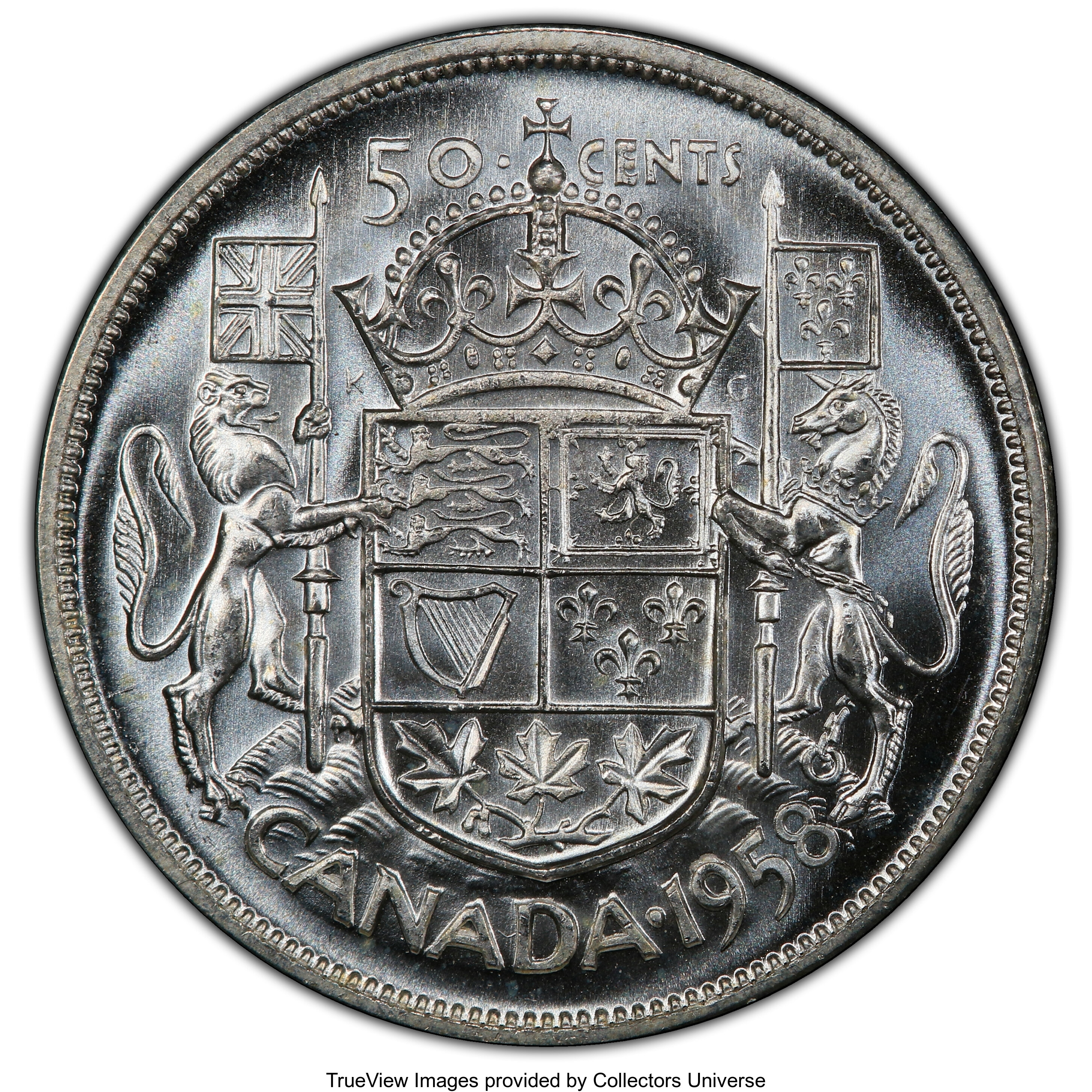 Elizabeth II 50c Silver, 1953-1967 [Type] VF35 thumbnail 14