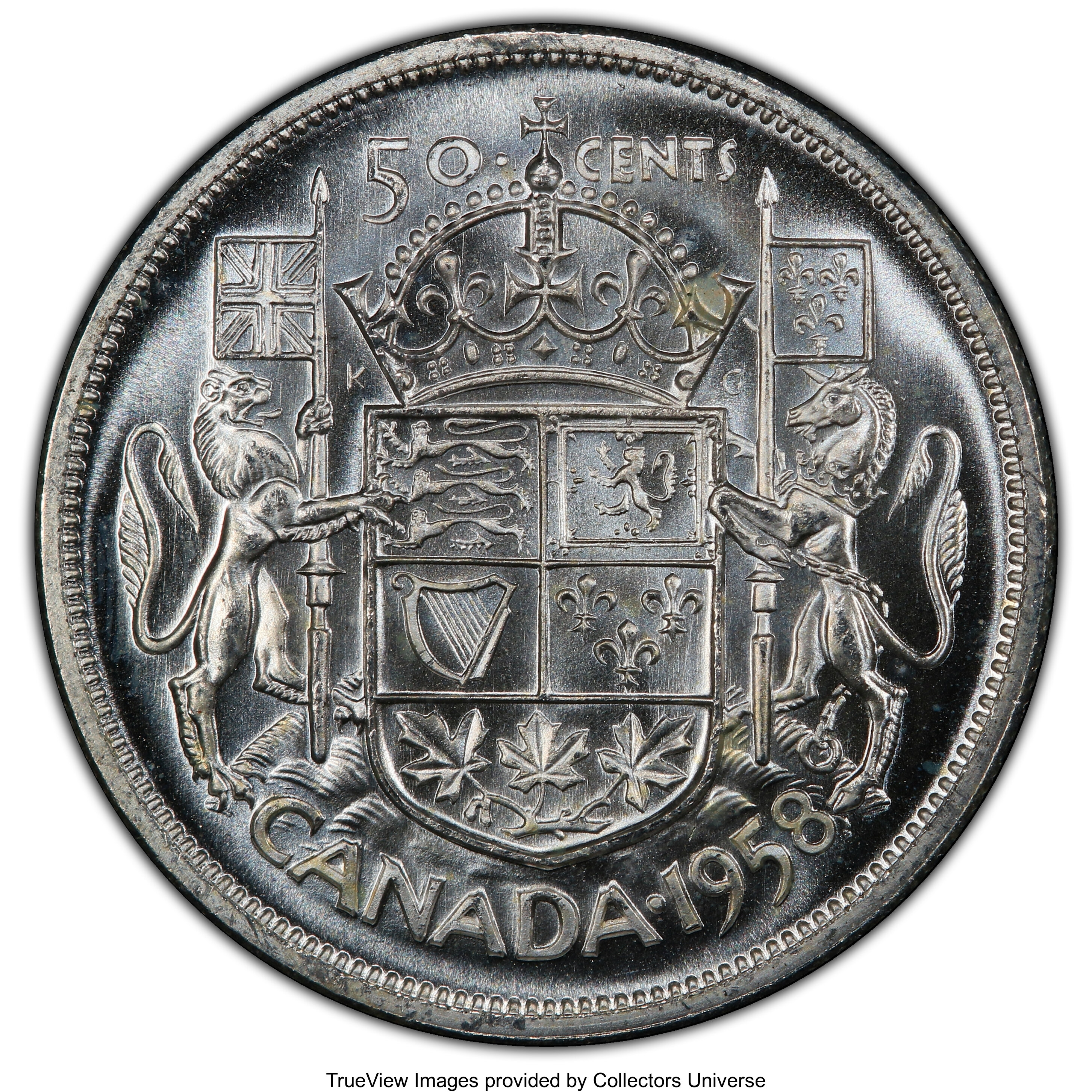 Elizabeth II 50c Silver, 1953-1967 [Type] VF35 thumbnail 10