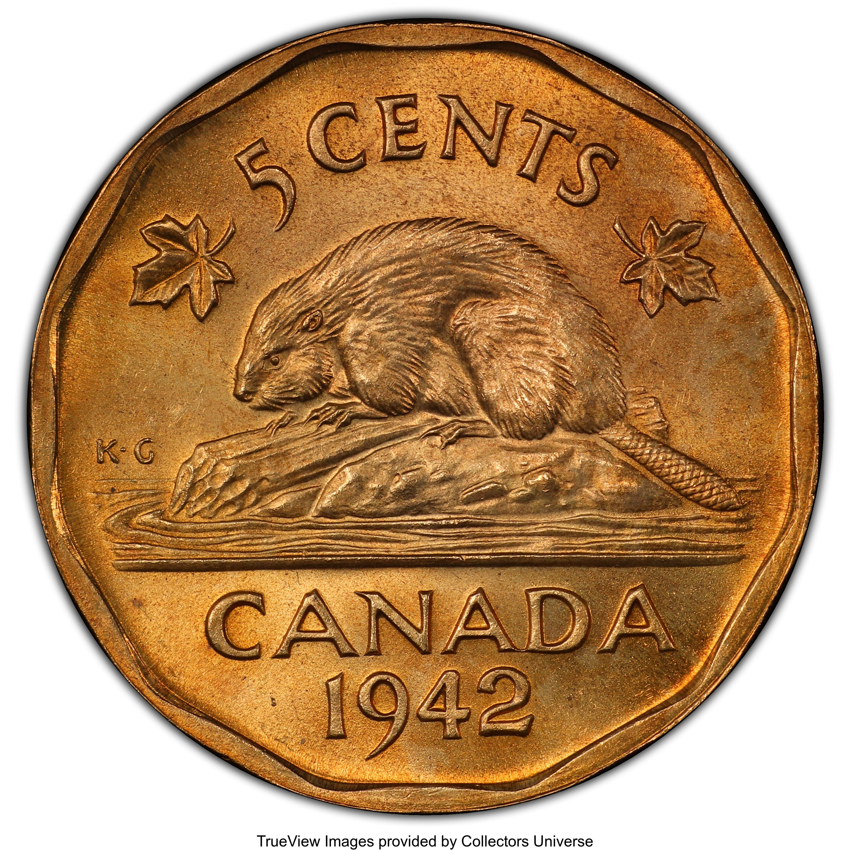 1942 Five Penny Nickel Tombac Coin Pricing Guide | Canada Coin