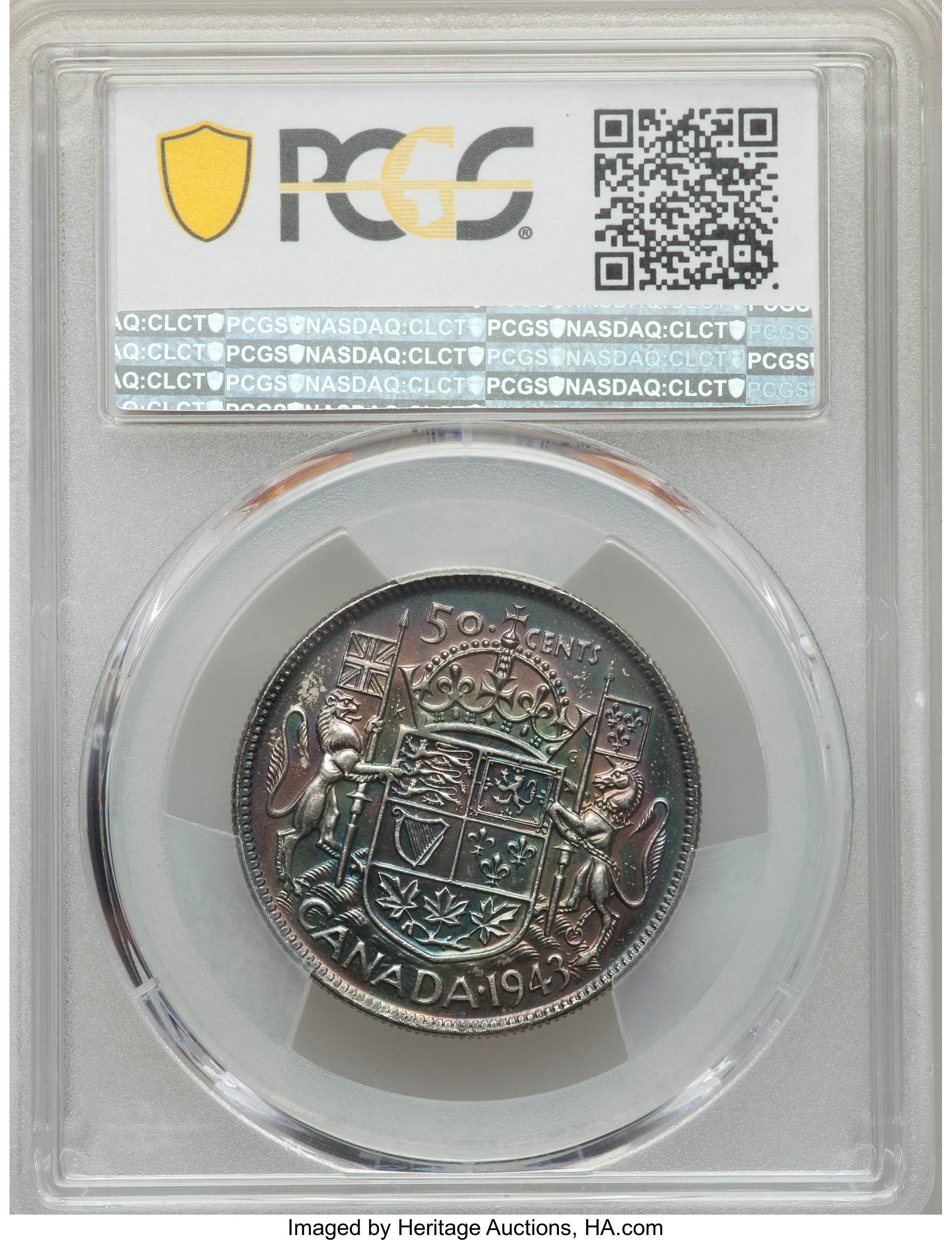 1943 50c Wide Date AU58 thumbnail 9