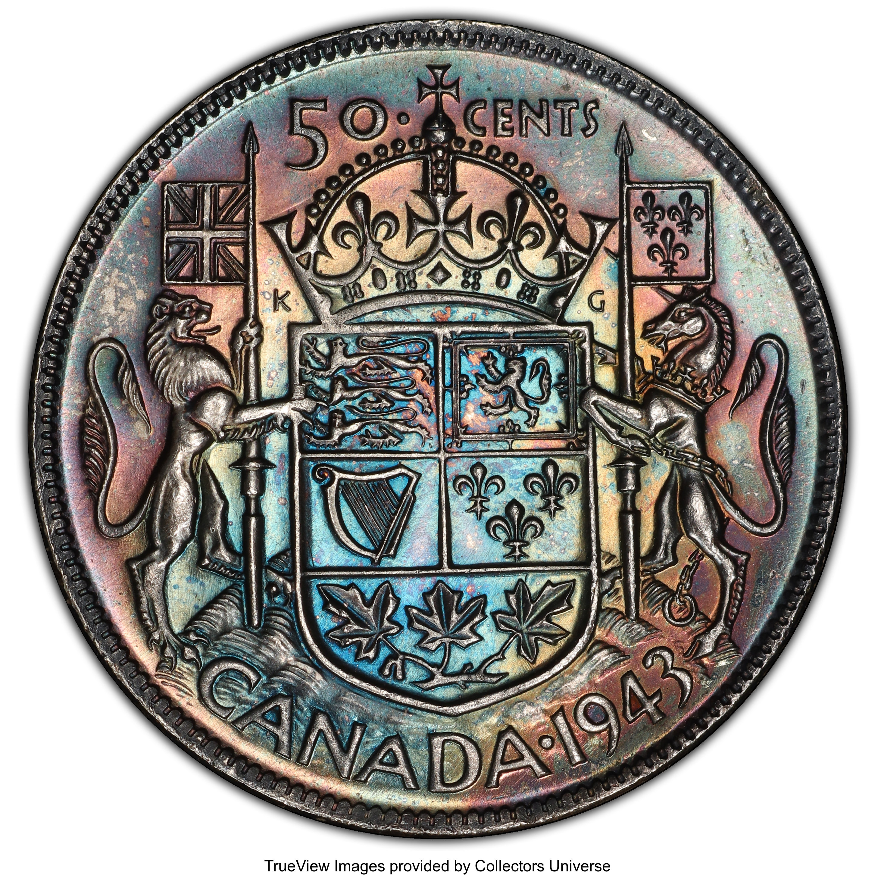 1943 50c Wide Date AU58 thumbnail 10