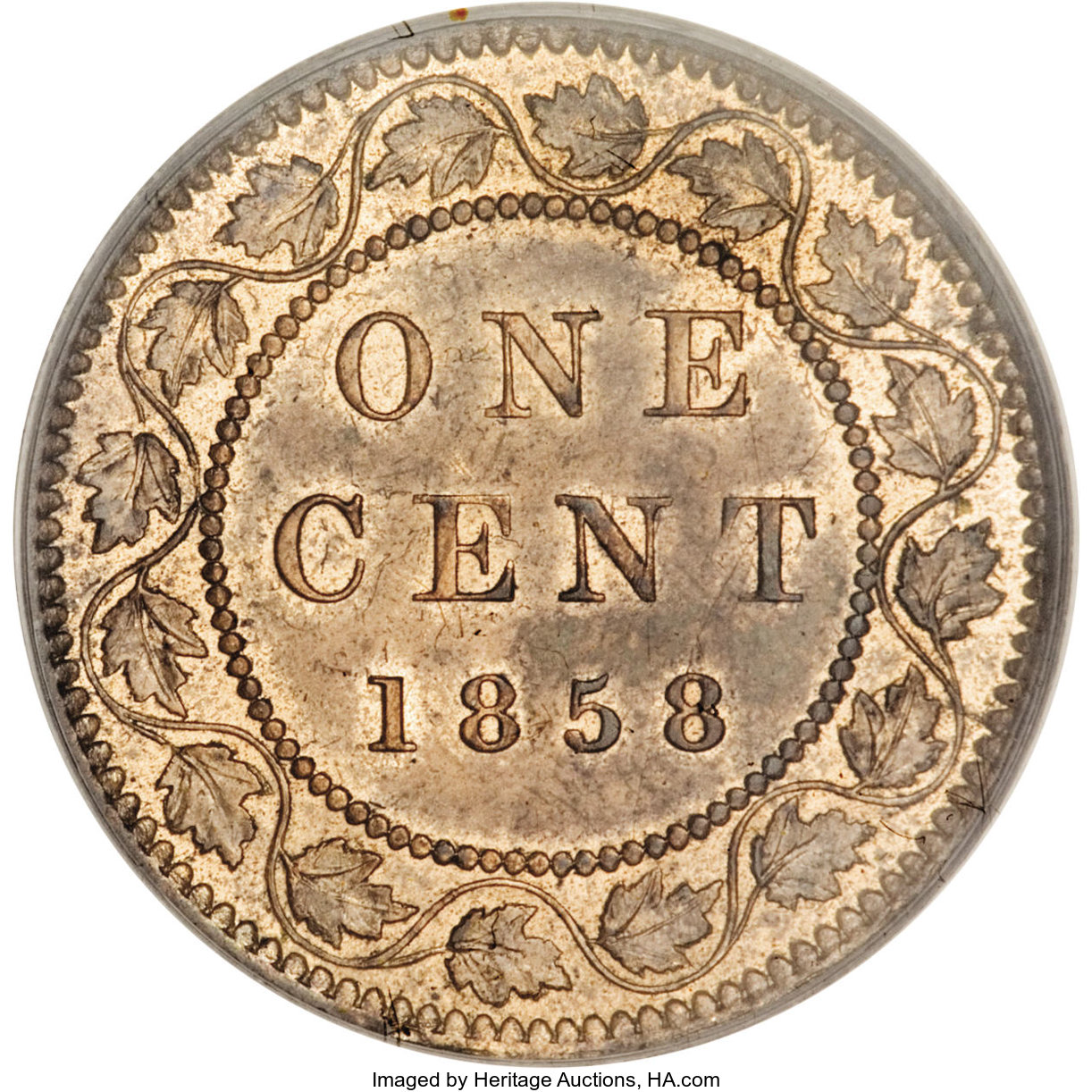1858 1c Province of Canada, Broken Vine MS RB MS64 RB thumbnail 20