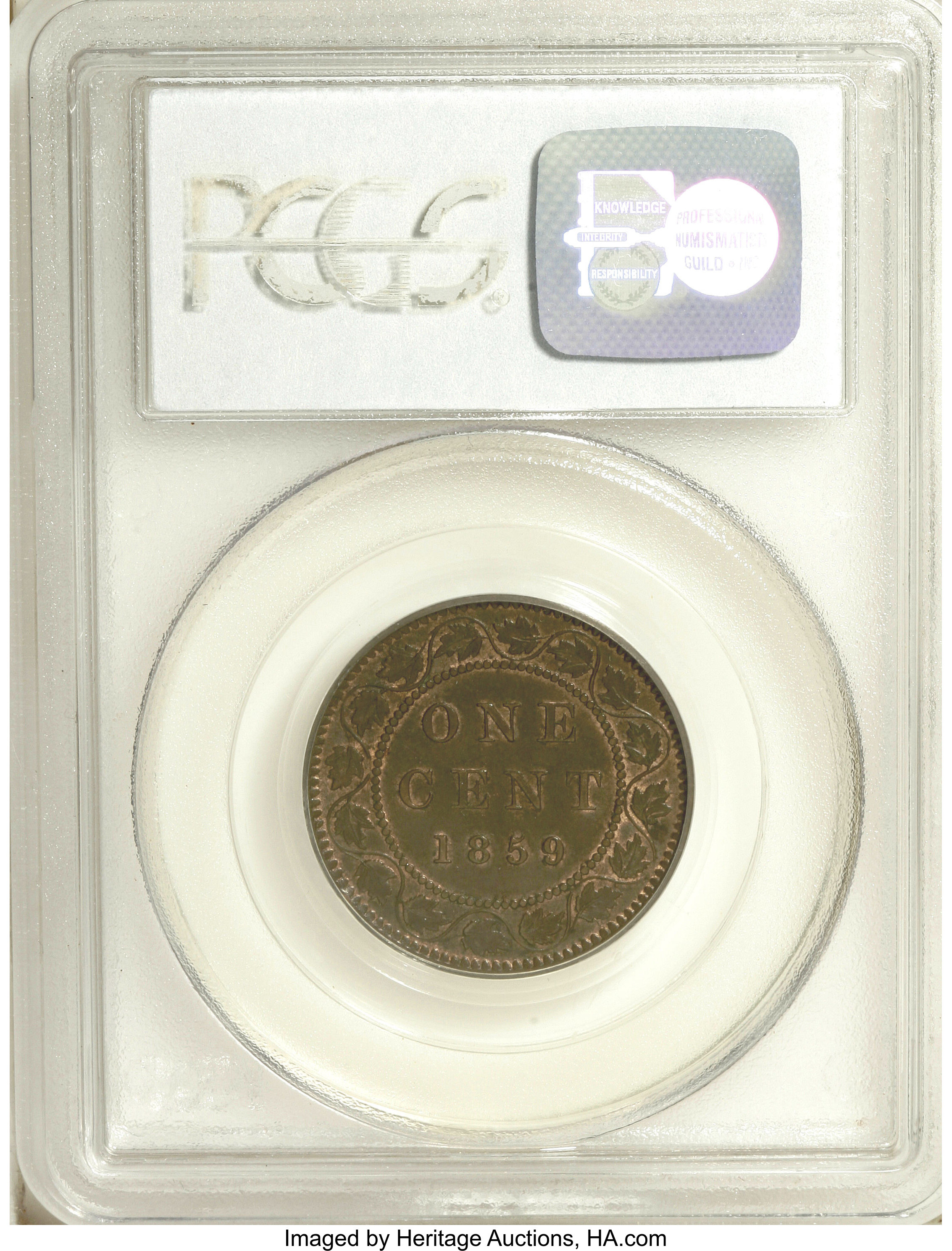 1859 1c Province of Canada, Narrow 9, DP-2 MS BN VF20 BN thumbnail 20