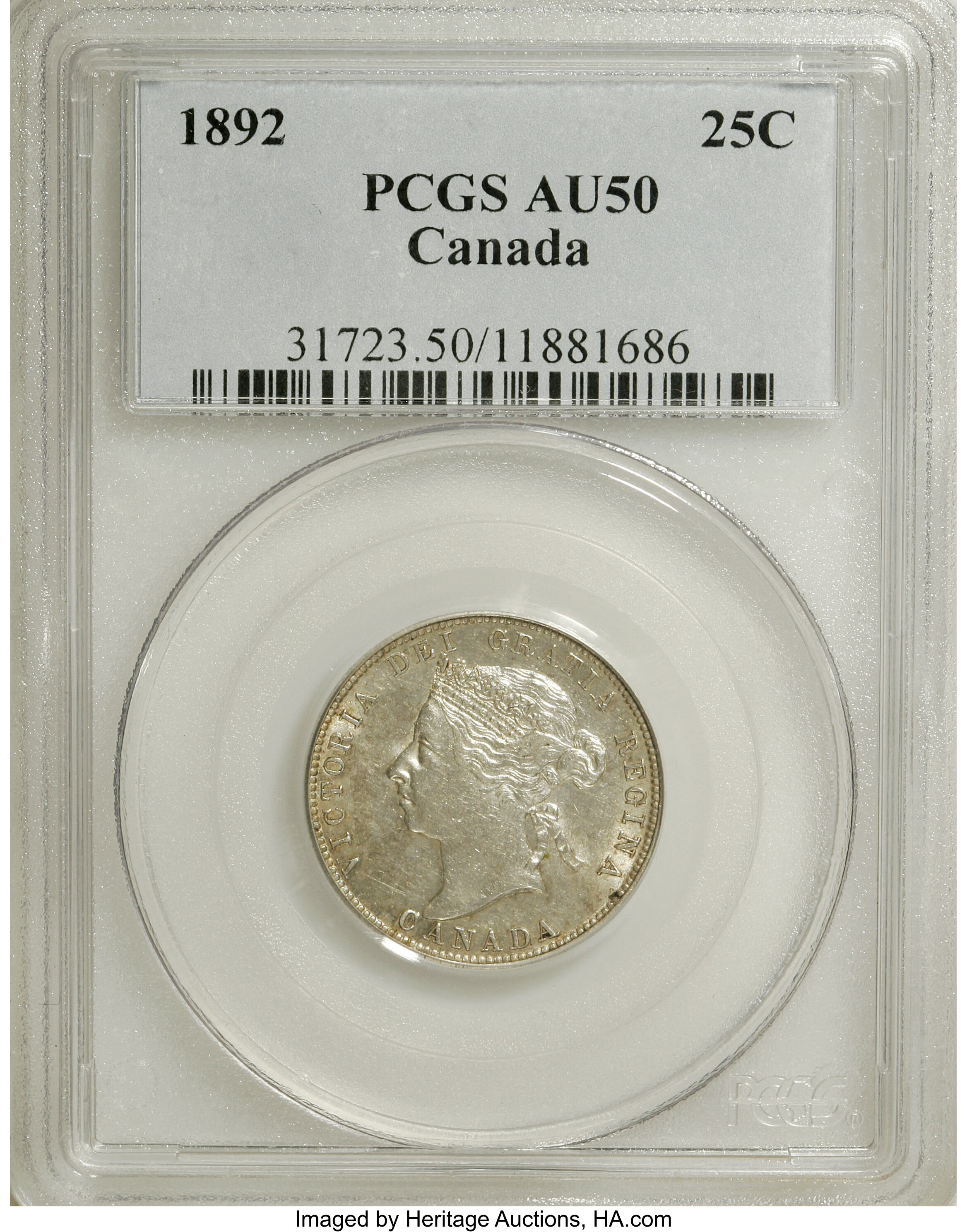 Canada: Victoria 25 Cents 1892,...