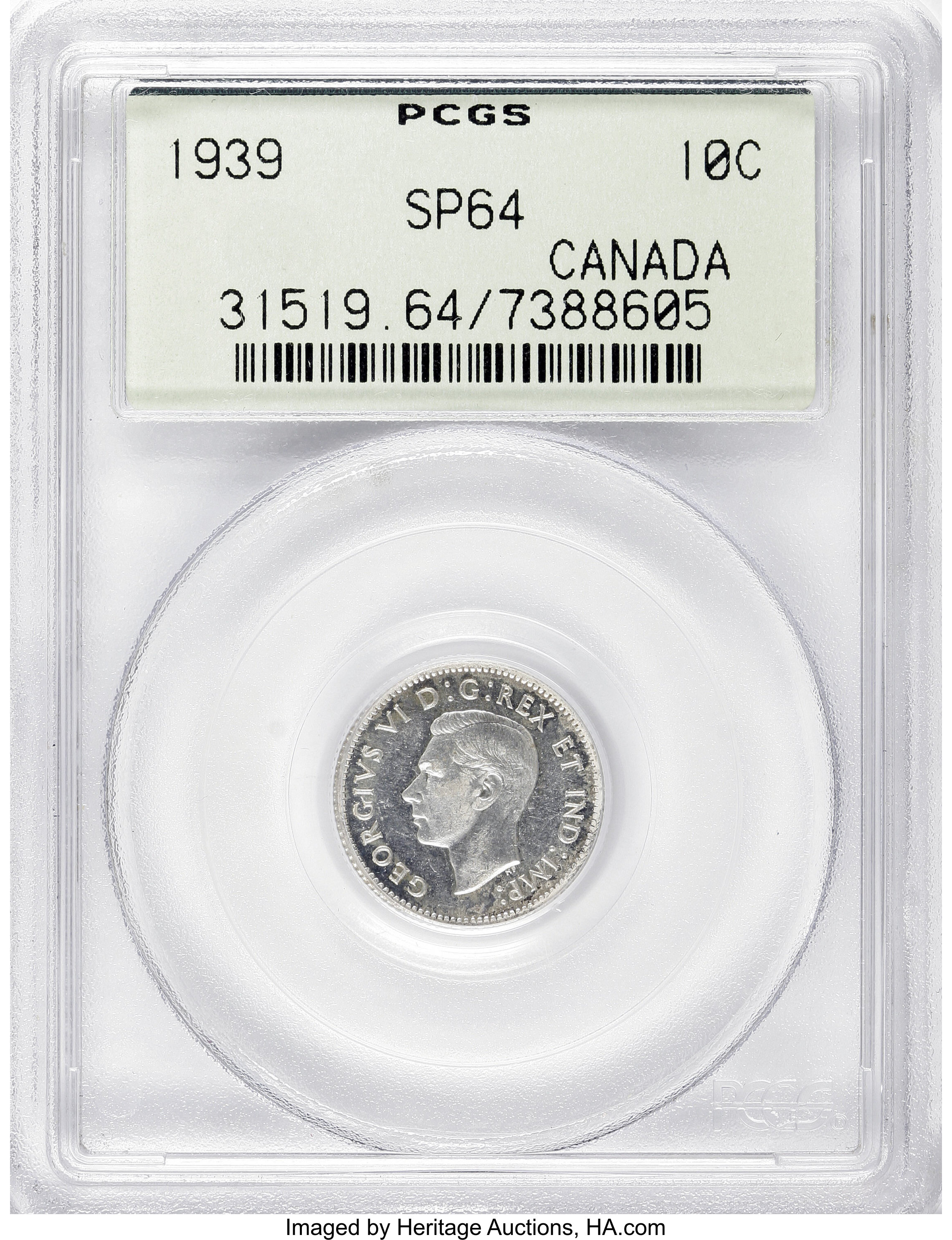 1939 10c Bluenose MS61 thumbnail 2