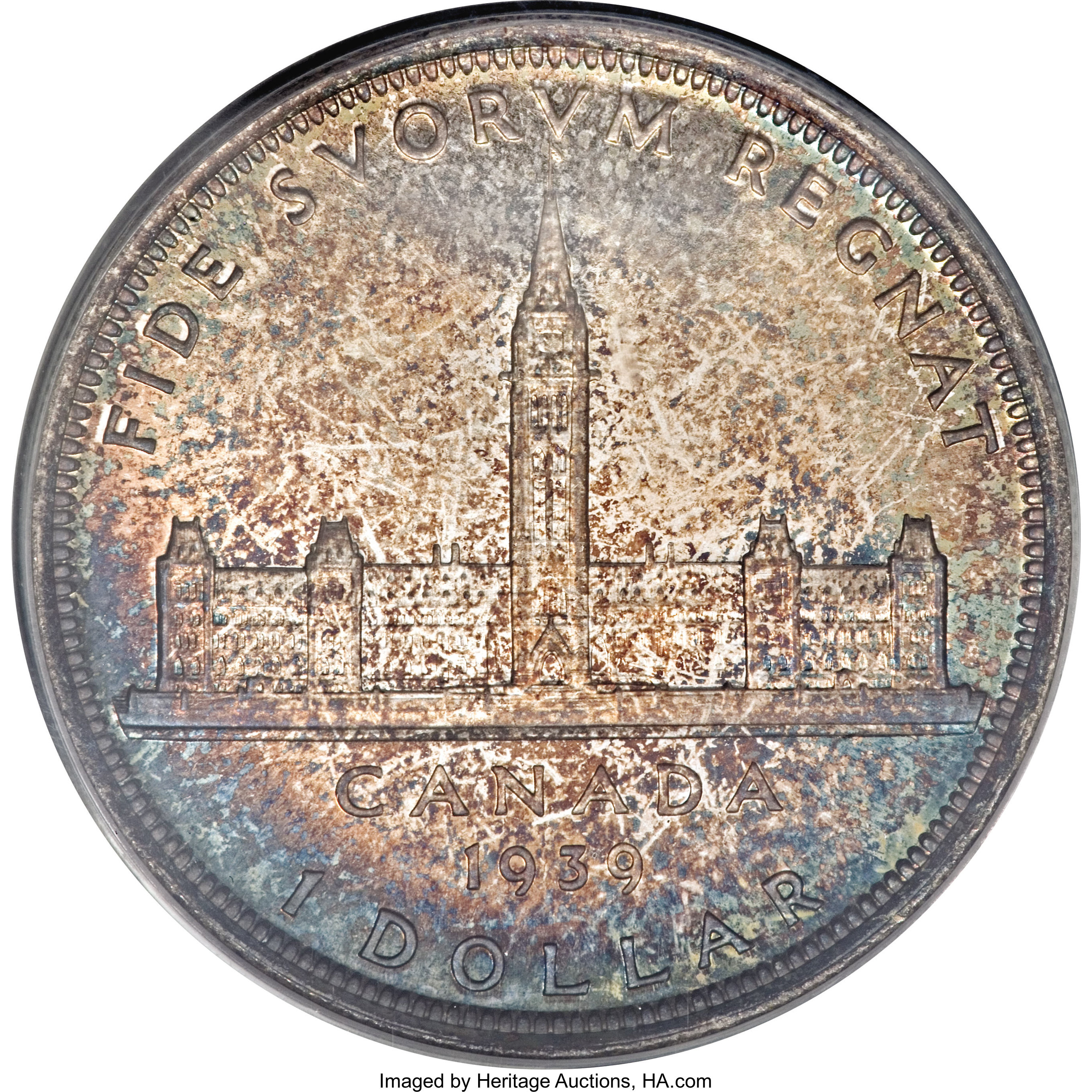 1939 S$1  Royal Visit , Matt MS66 thumbnail 22