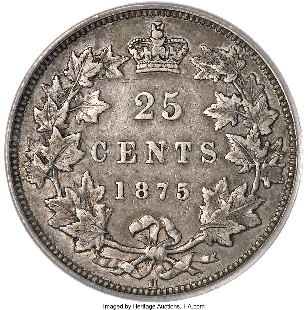 1875-H 25c Blunt 5 AU55 thumbnail 16