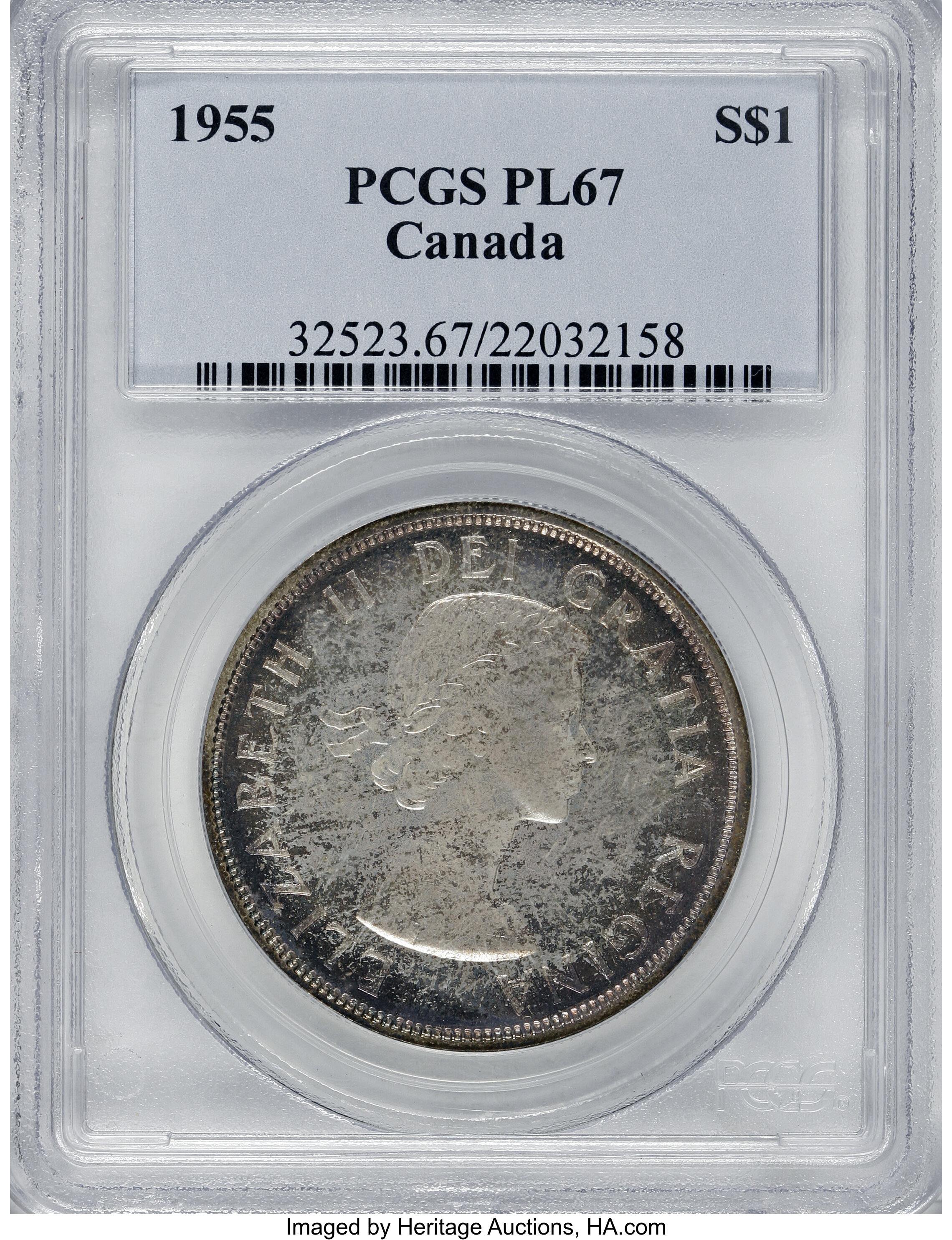Canada: Elizabeth II Dollar 1955,...