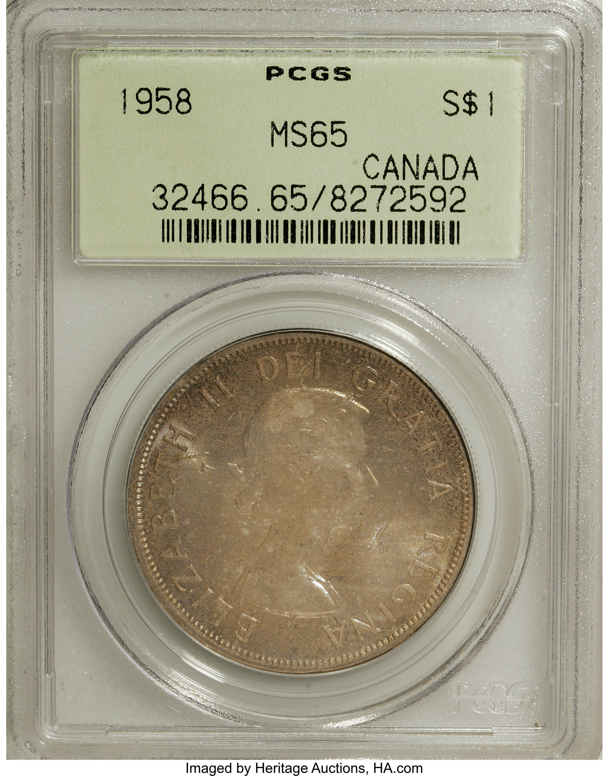 1958 S$1 British Columbia MS65 thumbnail 20