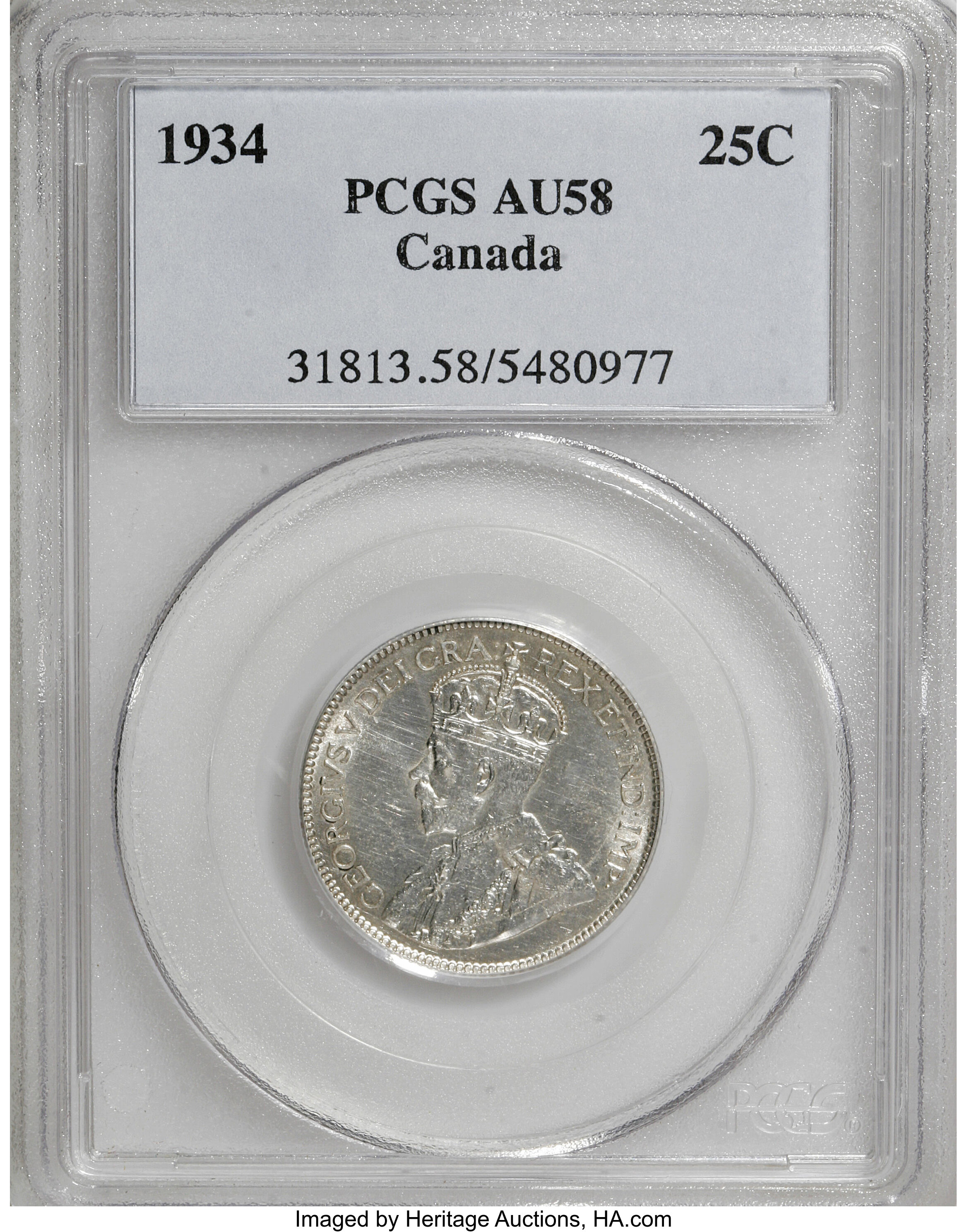 Canada: George V 25 Cents 1934...