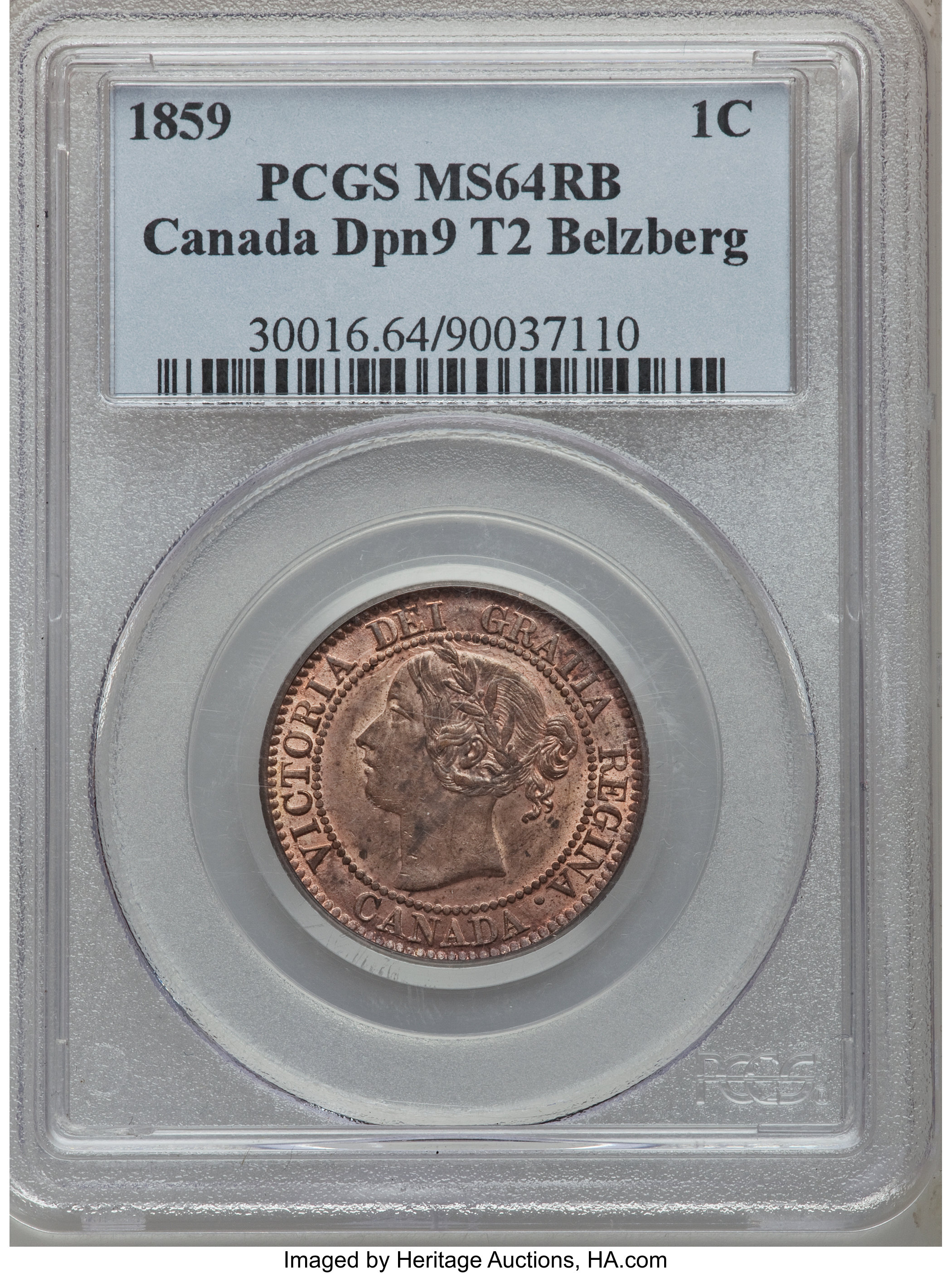 1859 1c Province of Canada, Narrow 9 MS RB MS64 RB thumbnail 19