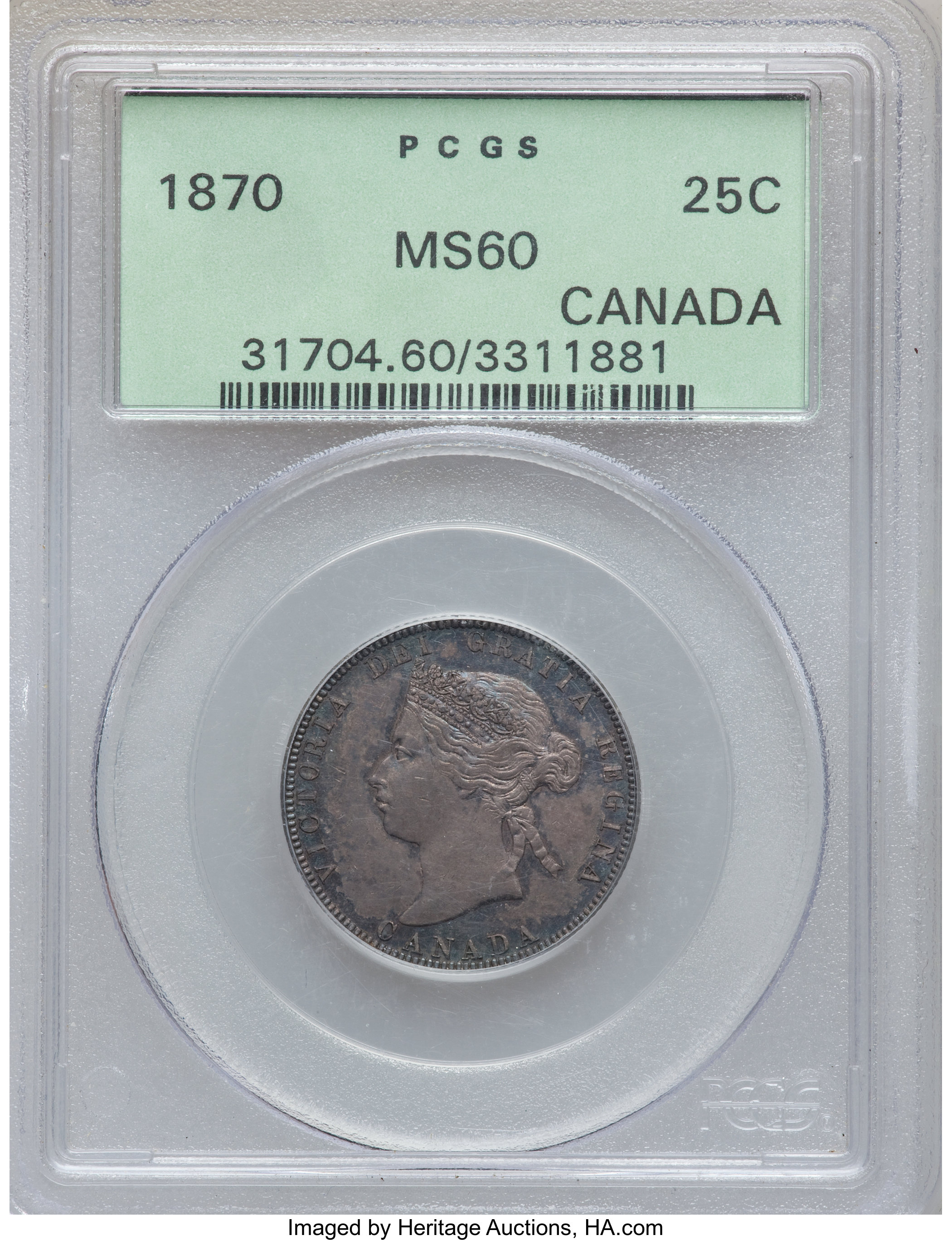 1870 25c Obverse 1 VF20 thumbnail 20