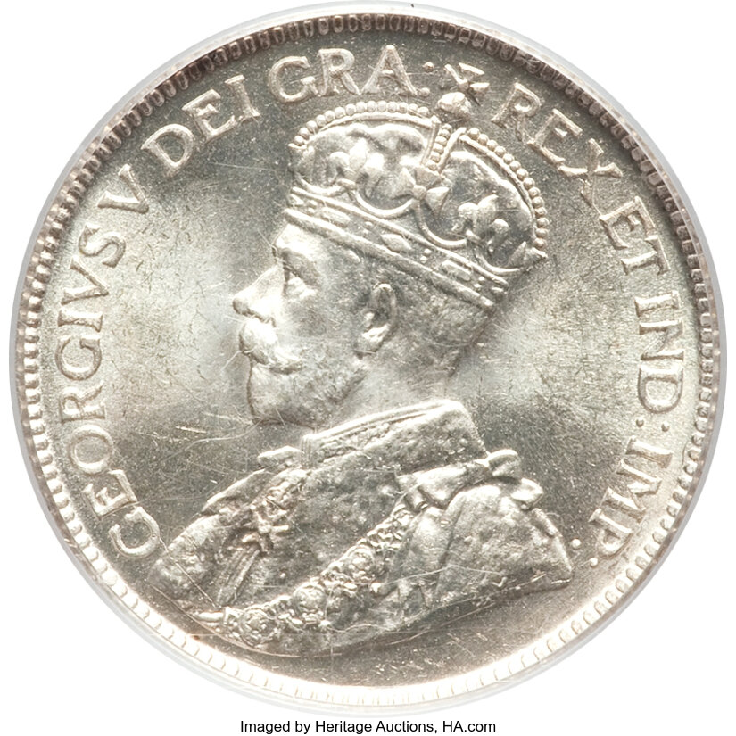 Canada: George V 25 Cents 1920,...