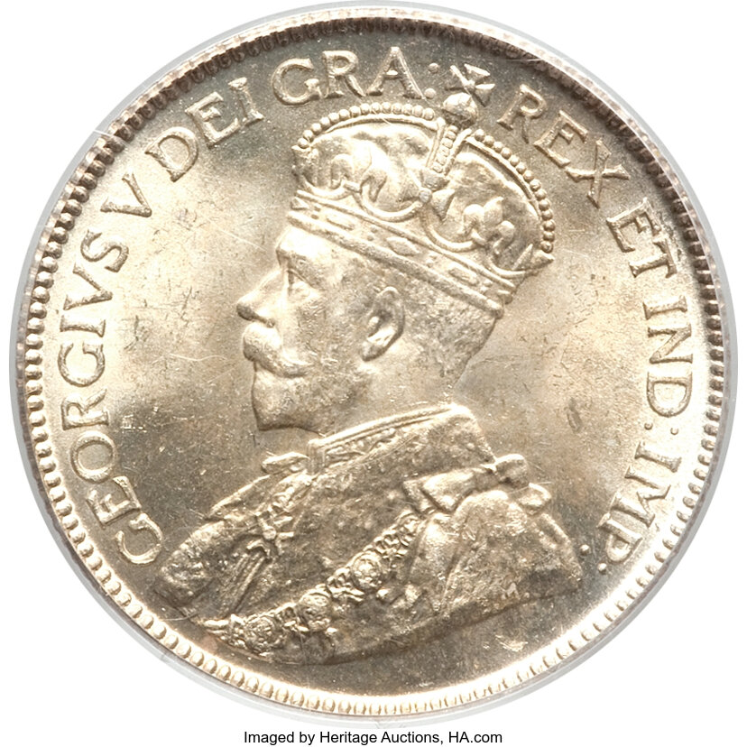 Canada: George V 25 Cents 1929,...
