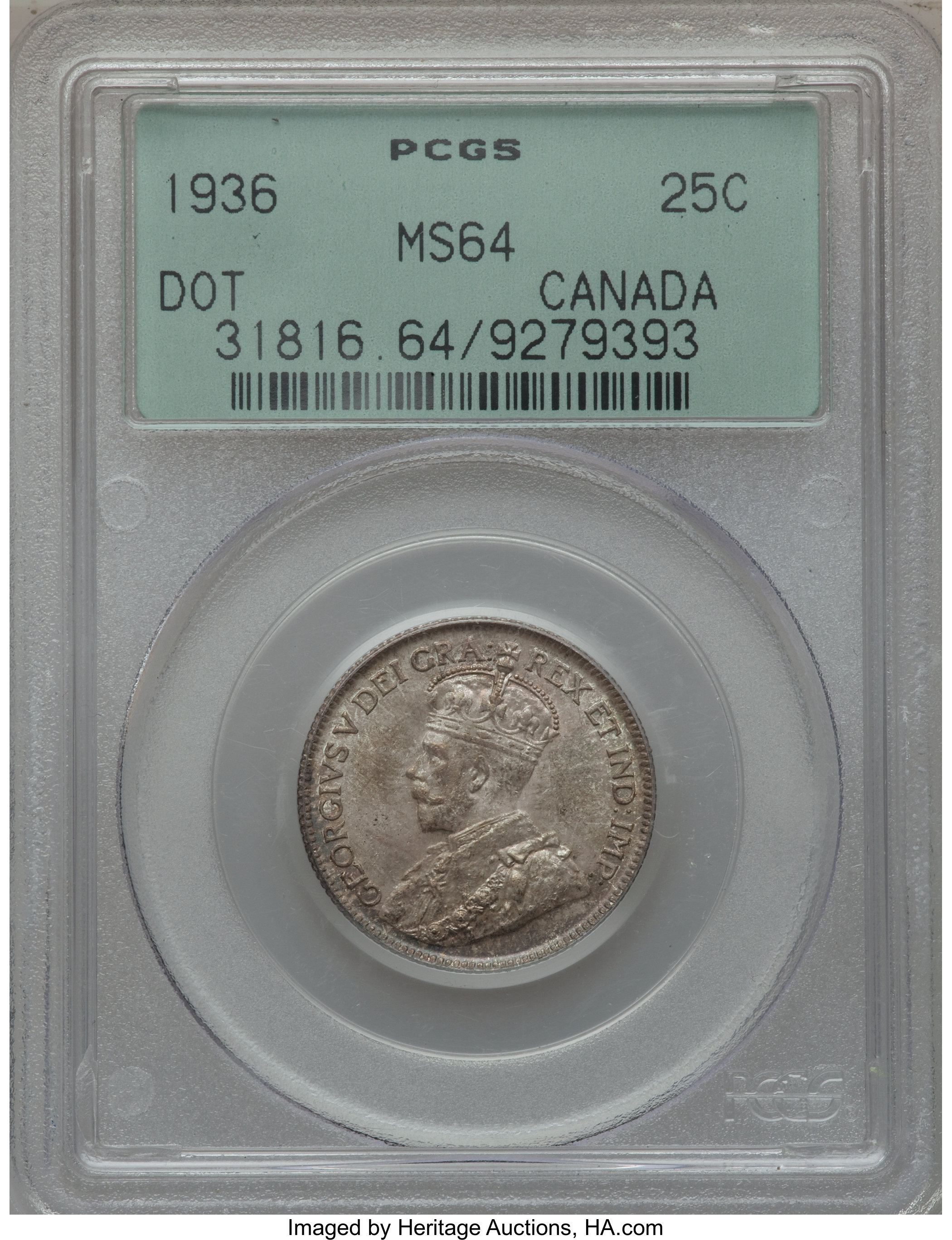 1936 25c Dot MS60 thumbnail 24