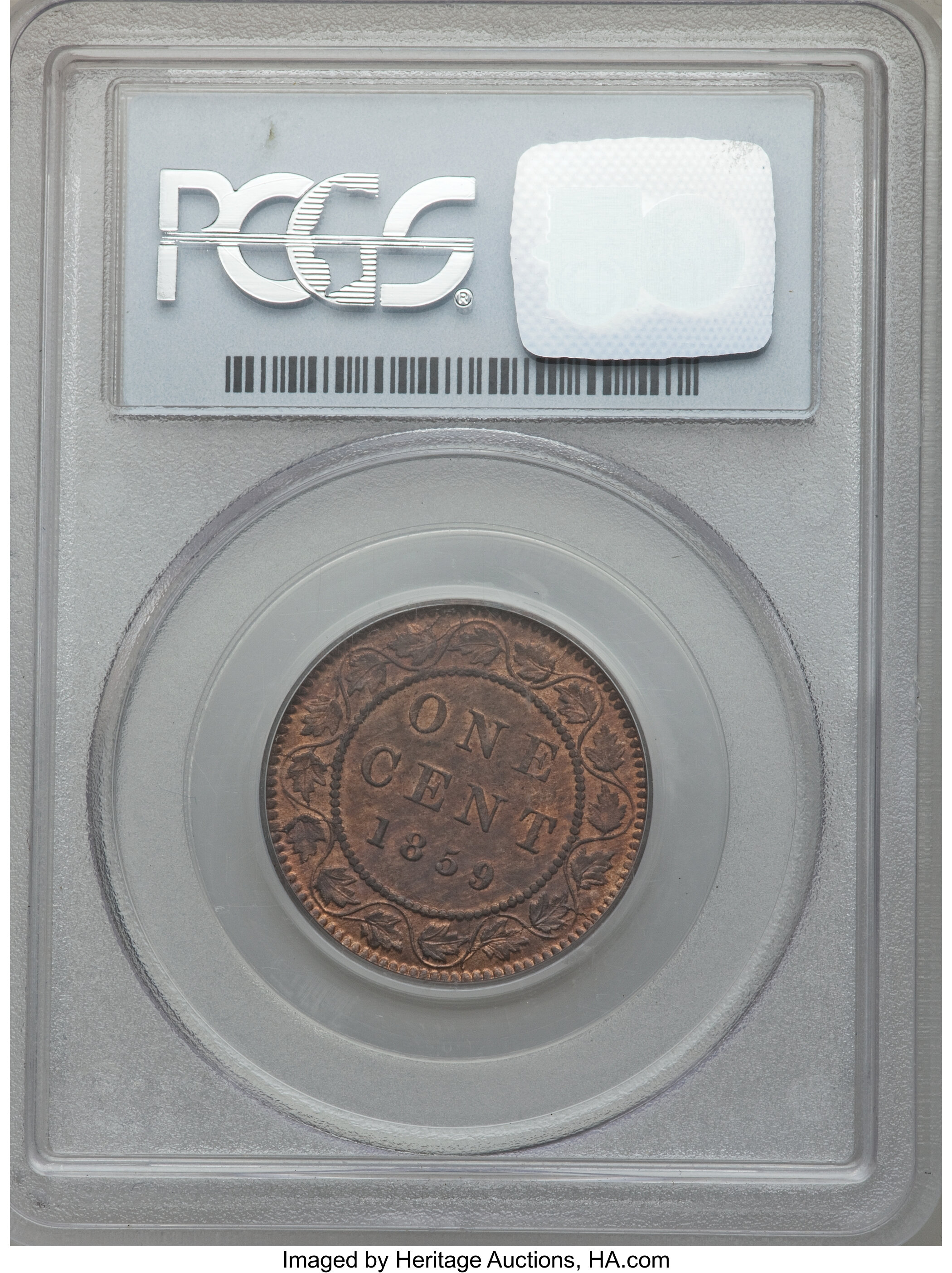 1859 1c Province of Canada, Narrow 9 MS RB MS64 RB thumbnail 17