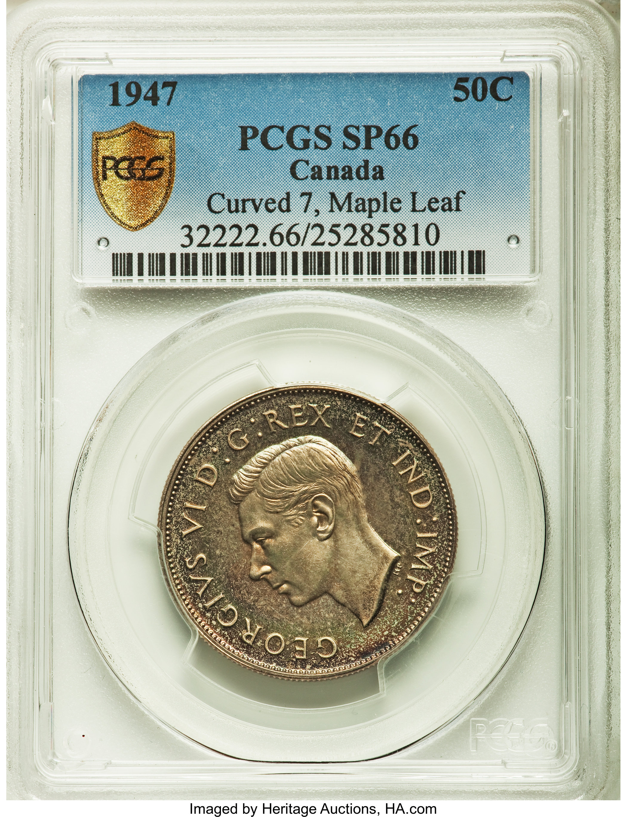 1947 50c Maple Leaf, Curved 7 MS60 thumbnail 14