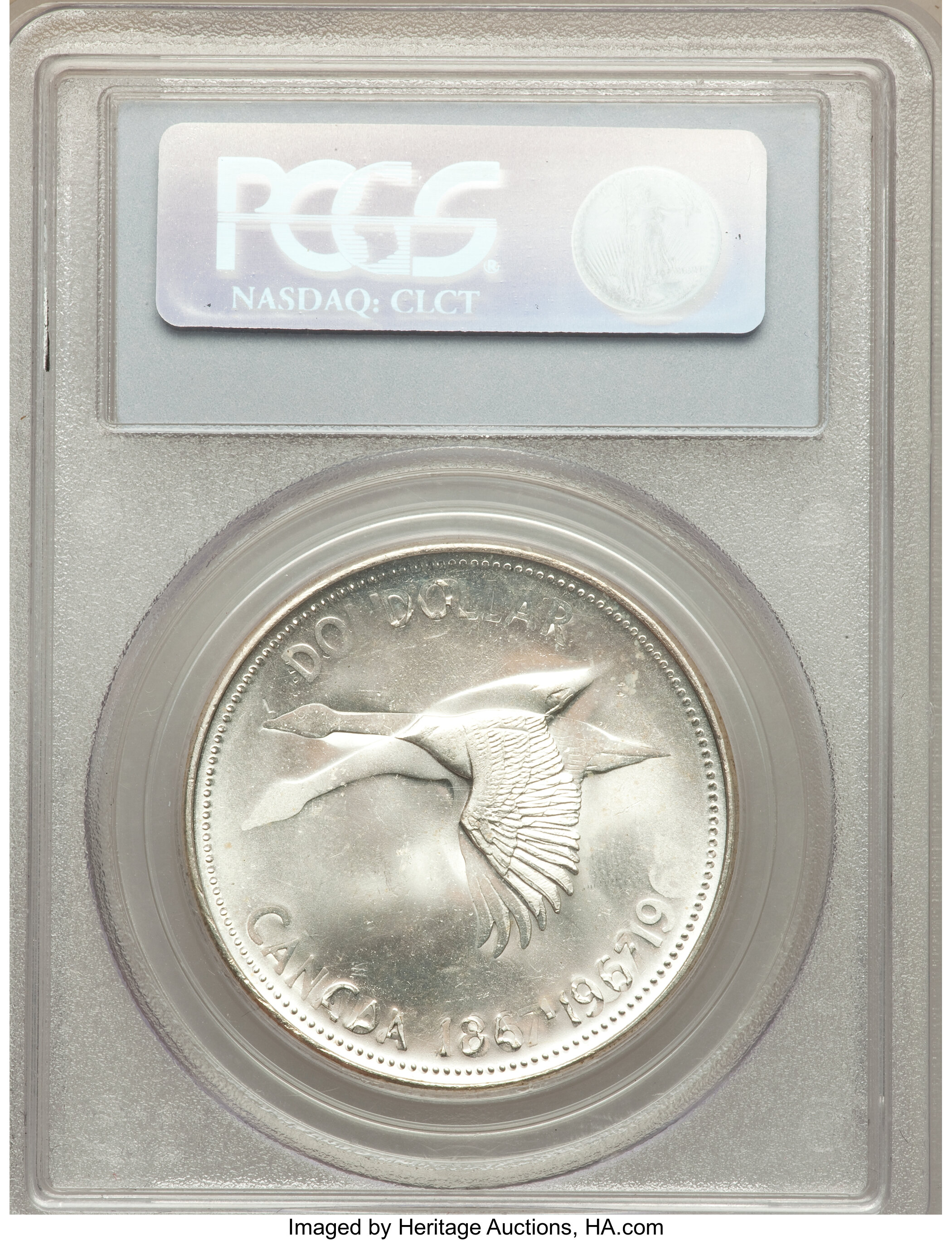 1967 S$1 Diving Goose MS61 thumbnail 12