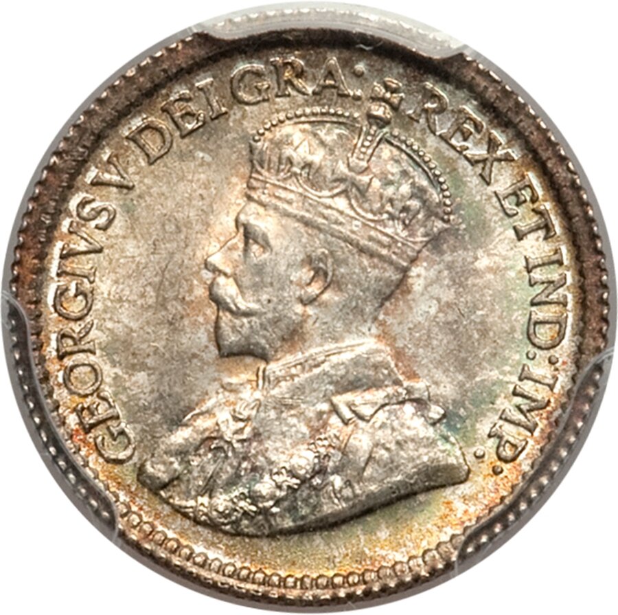 Canada: George V 5 Cents 1916 MS66 PCGS,...