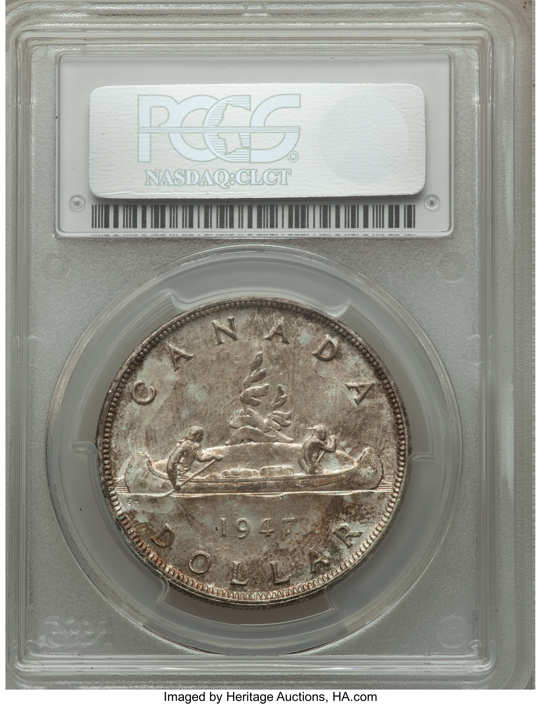 1947 S$1 Blunt 7 MS (KM-37) AU55 thumbnail 10