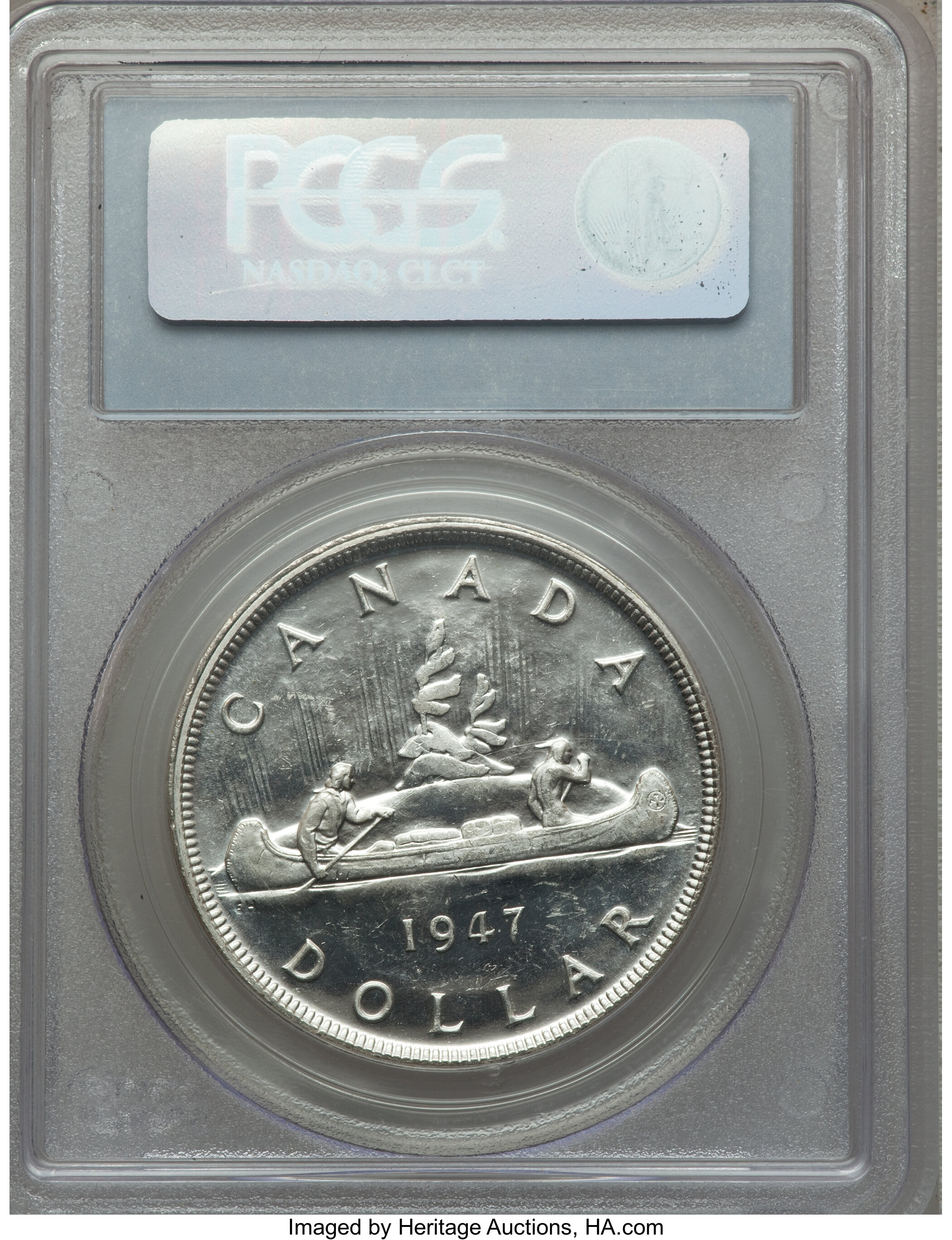 1947 S$1 Pointed 7  MS (KM-37) MS63 thumbnail 14