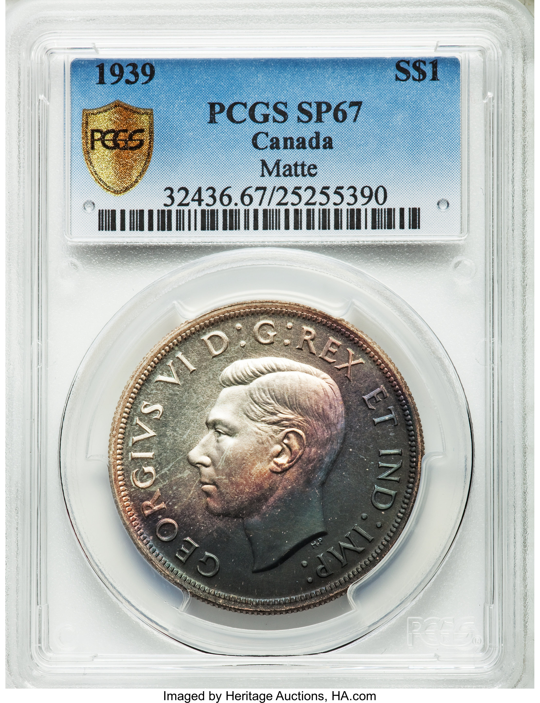 1939 S$1  Royal Visit , Matt MS67 thumbnail 22