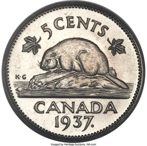 image for: Canada: George VI Specimen 5 Cents 1937 Dot SP67 Matte PCGS,...