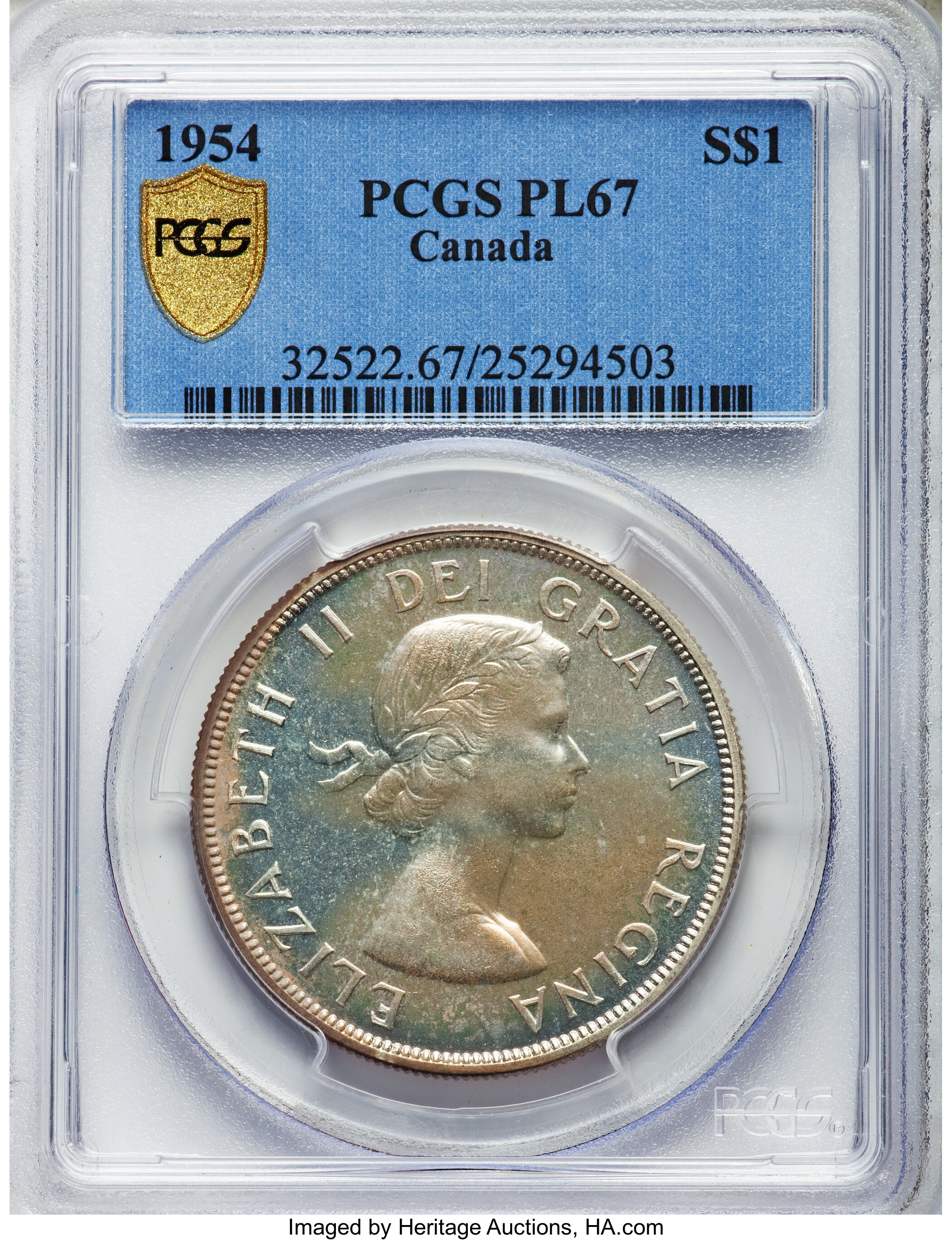 1954 S$1  PL MS67 thumbnail 6