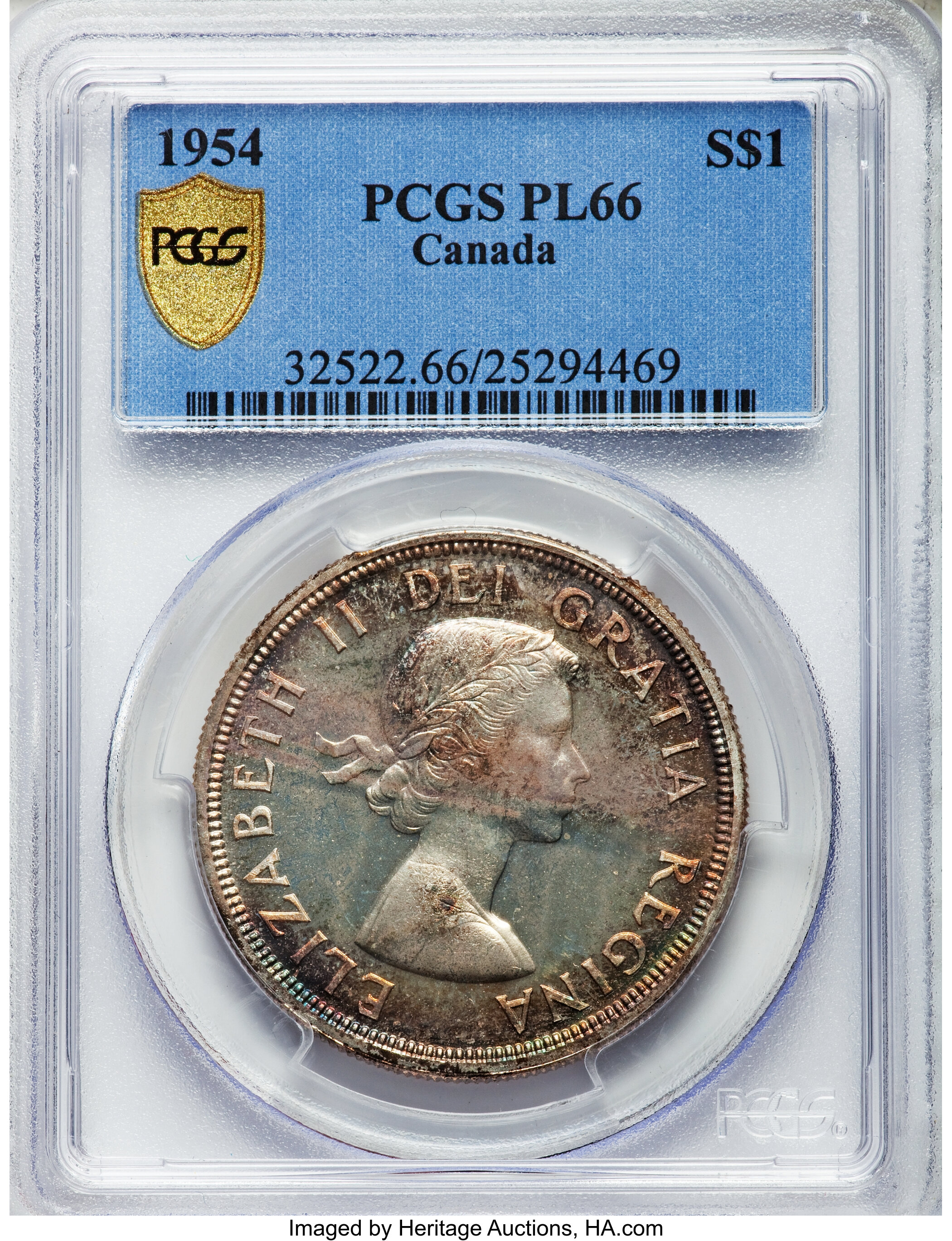 1954 S$1  PL MS66 thumbnail 4
