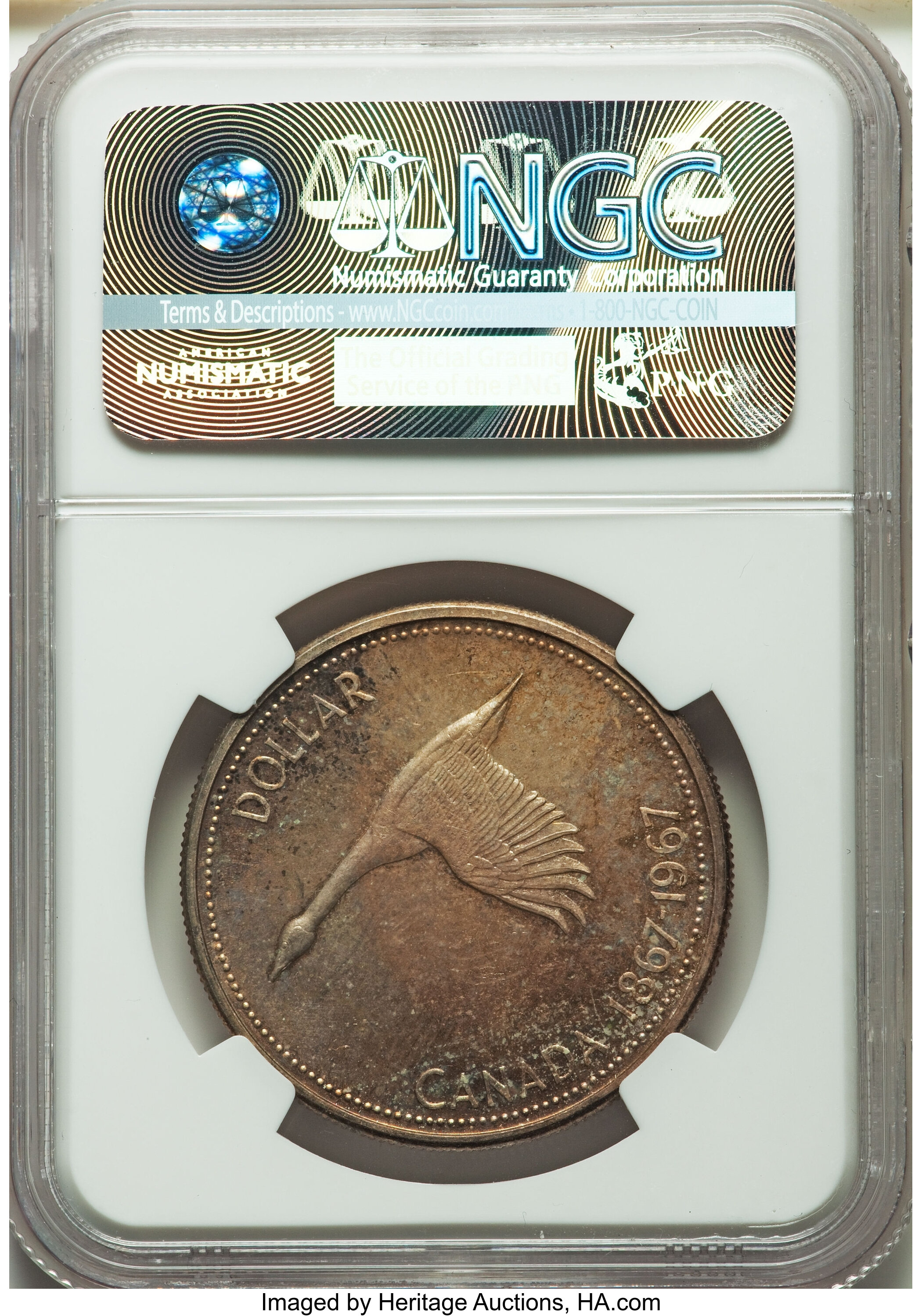 1967 S$1 Diving Goose MS61 thumbnail 19