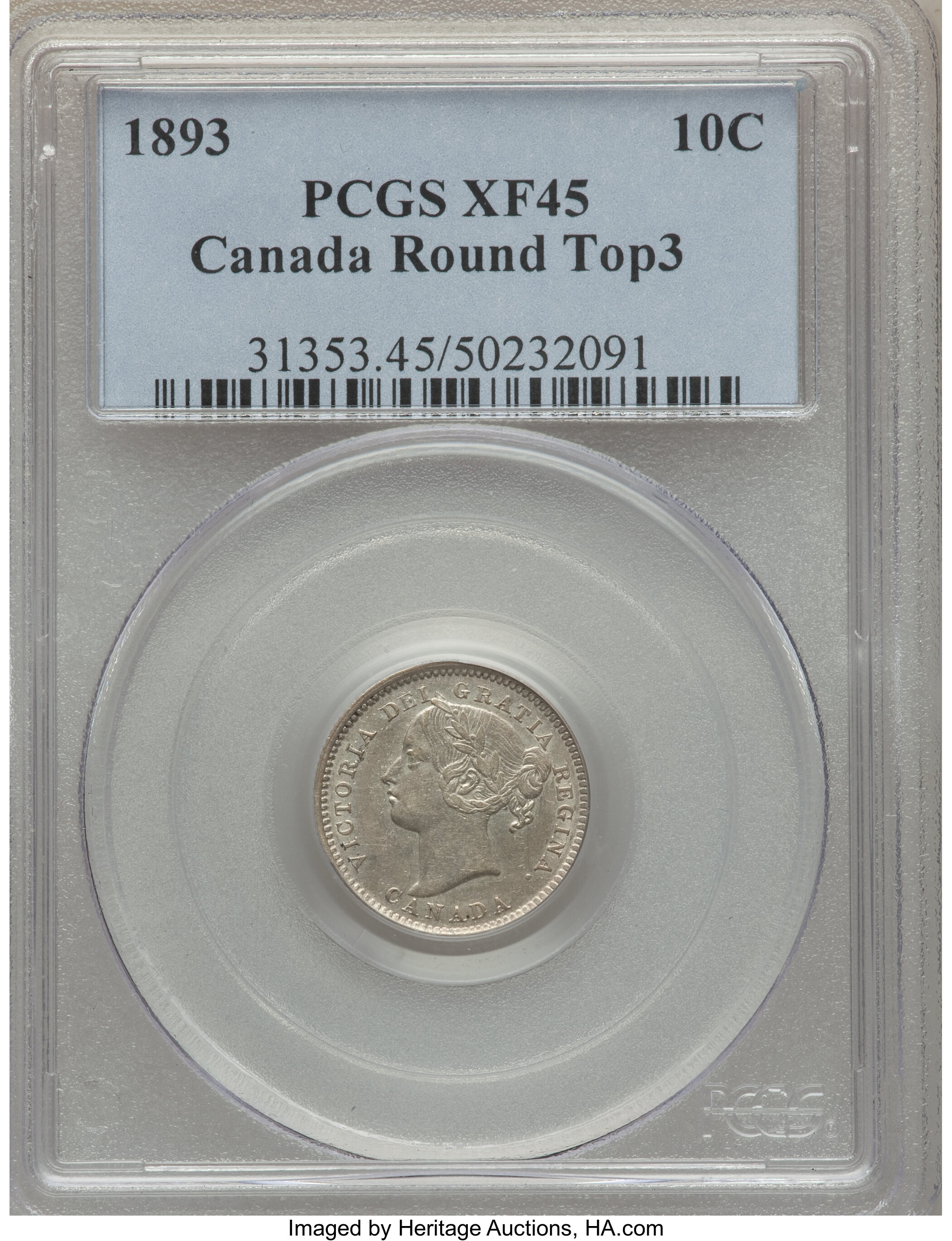 1893 10c Round Top 3 AU50 thumbnail 18