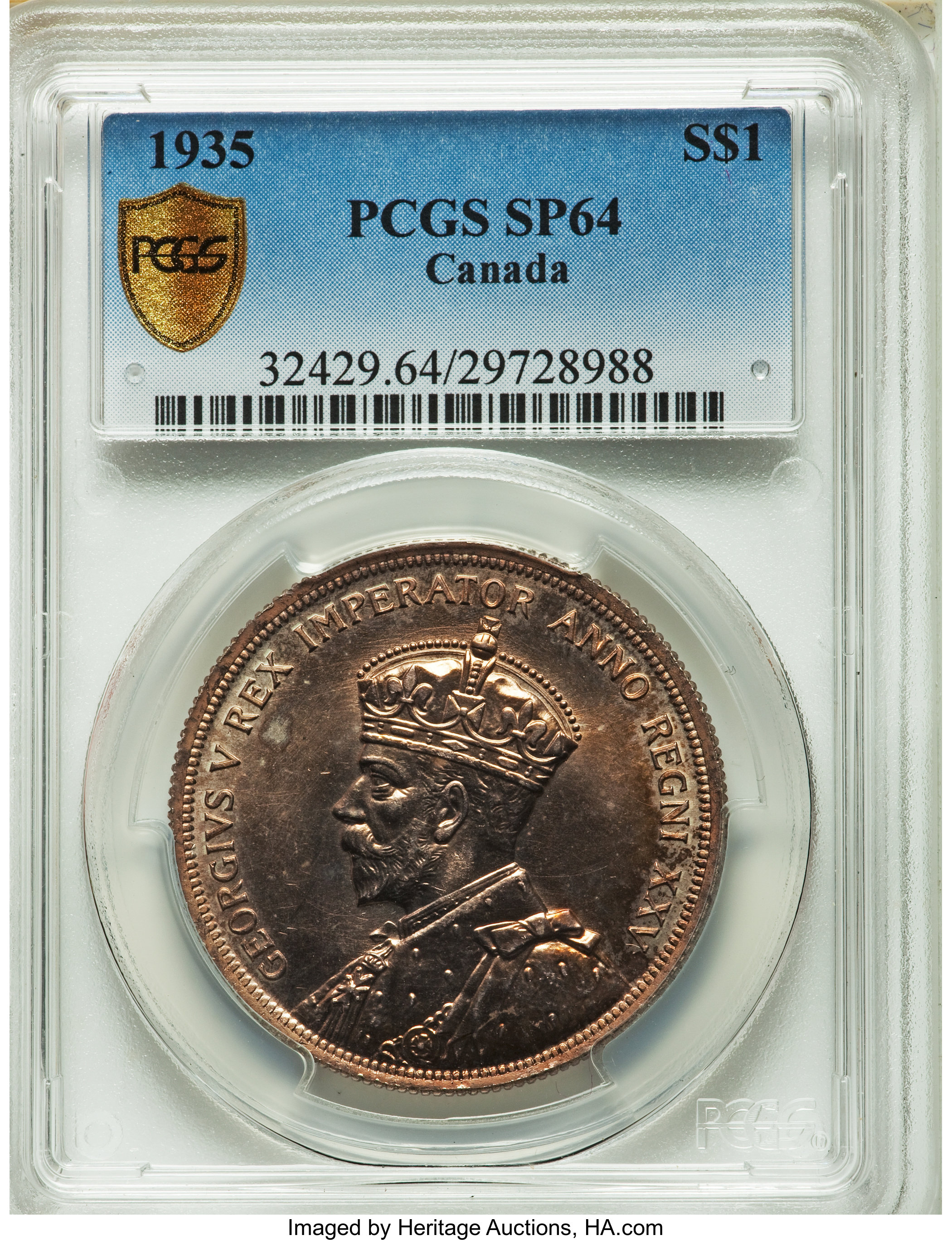 1935 S$1 MS64 thumbnail 4