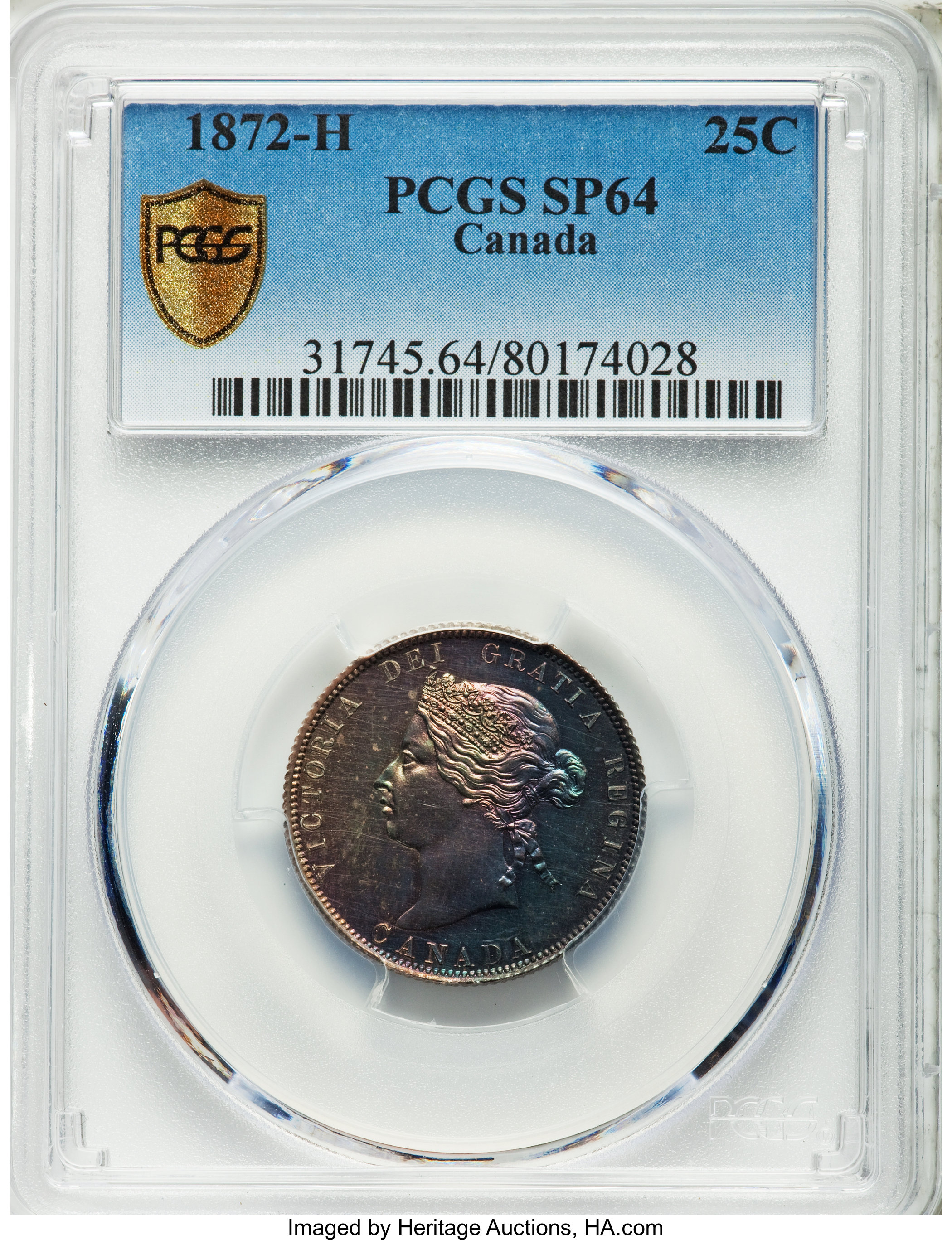 1872-H 25c MS64 thumbnail 6
