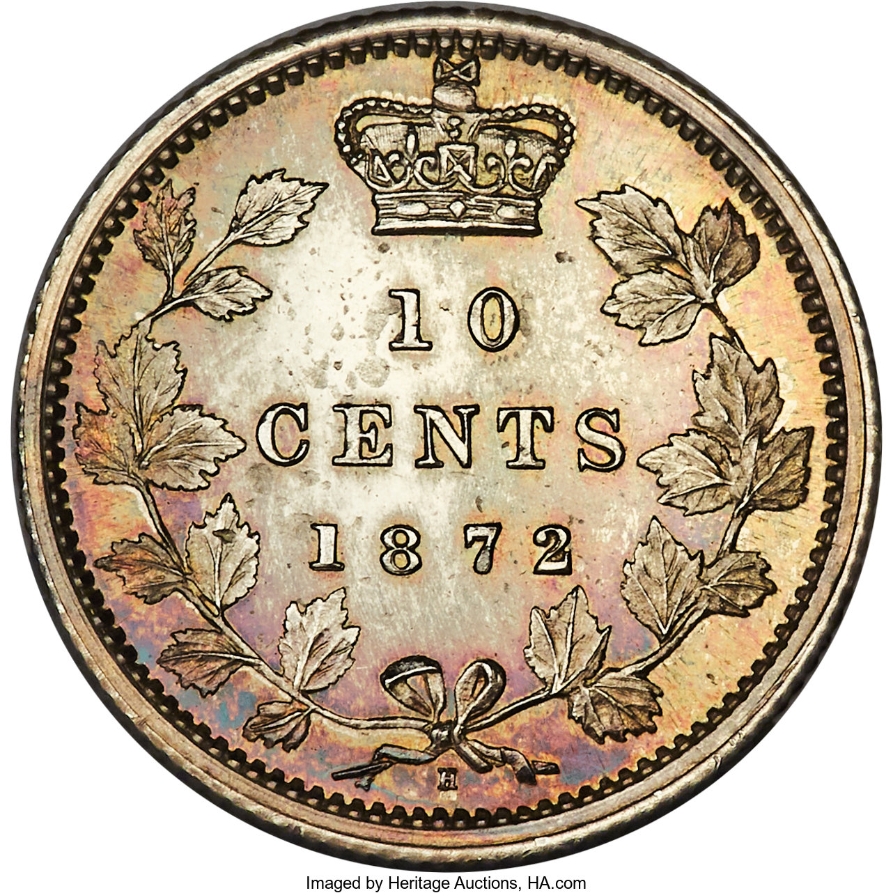 1872-H 10c MS61 thumbnail 4