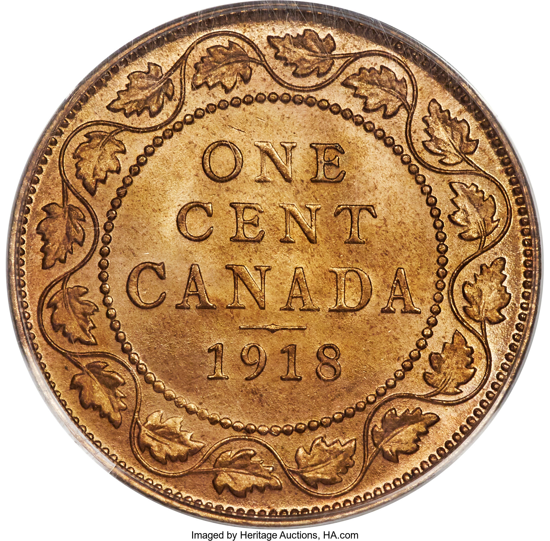 Canada Coin 1918 One Cent Business Strike Red Surfaces