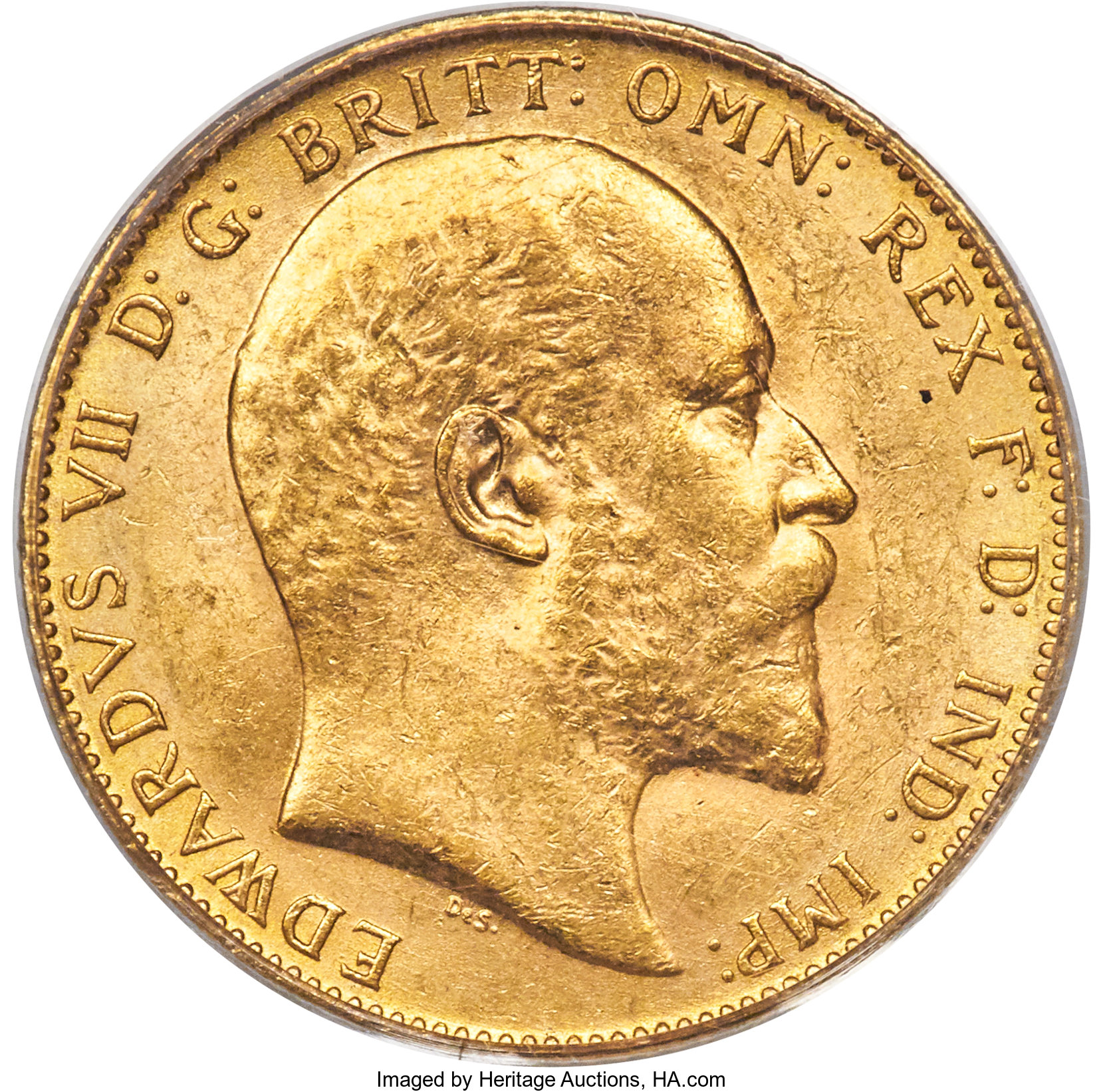 Canada: Edward VII gold Sovereign 1910-C MS63 PCGS,...